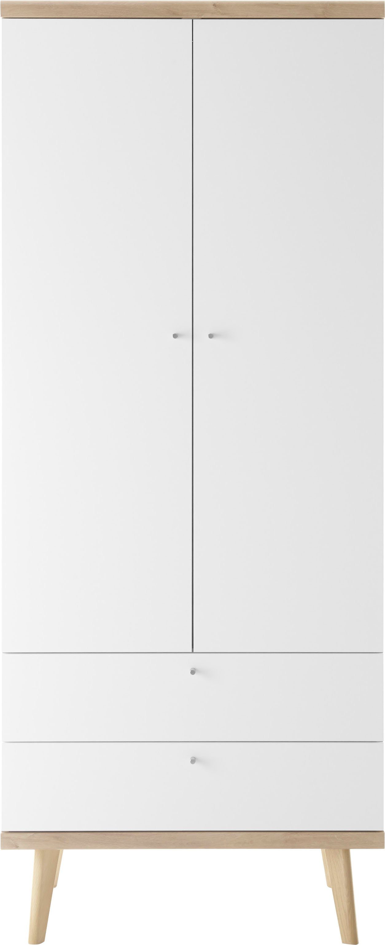 Home affaire Kleiderschrank MERLE Kleiderschrank mit Schubladen, Schlafzimmerschrank, Garderobe im skandinavischen Design, aus FSC®-zertifiziertem Holzwerkstoff