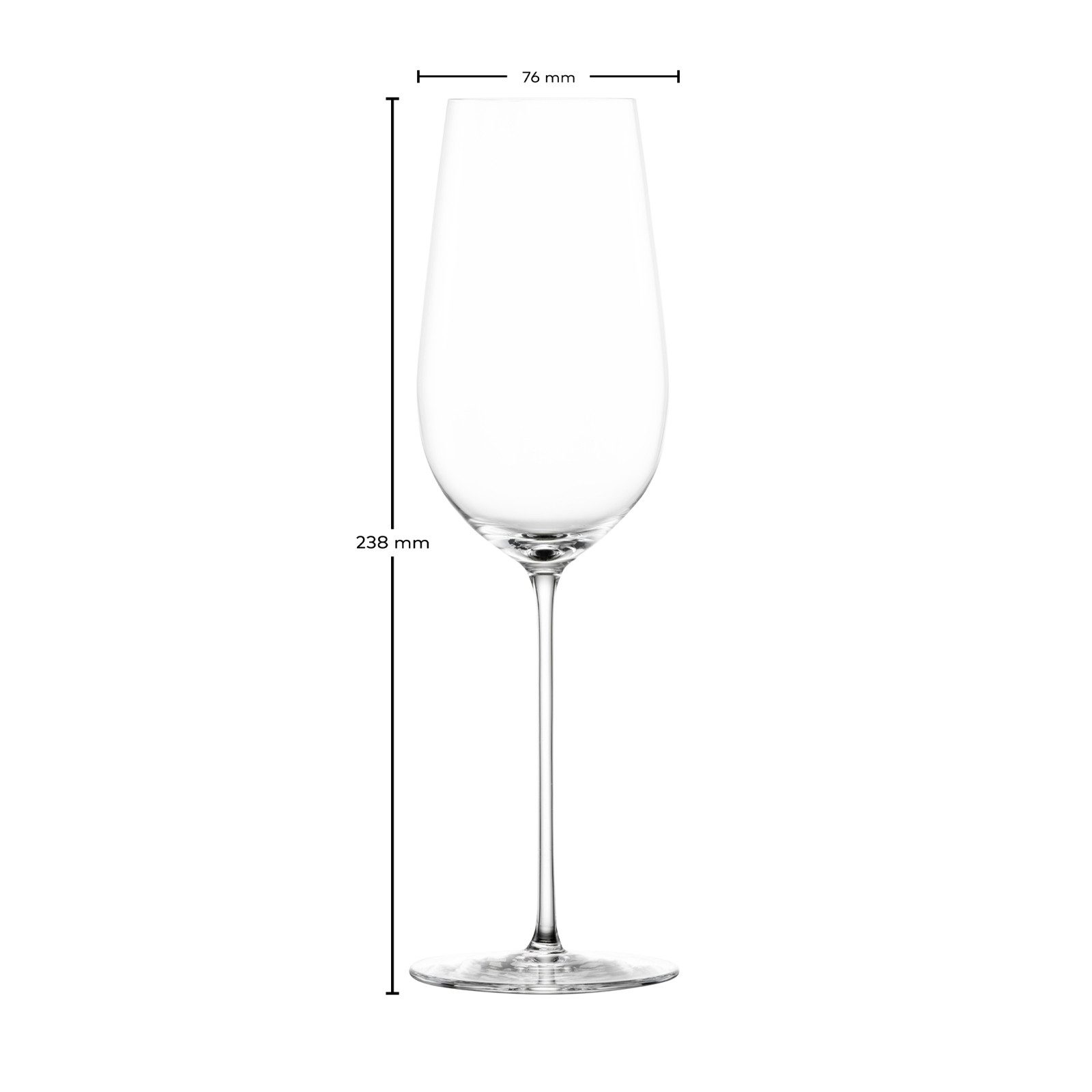 Zwiesel Glas Champagnerglas VUELO Champagnergläser 323 ml 2er Set, 2-tlg., Glas