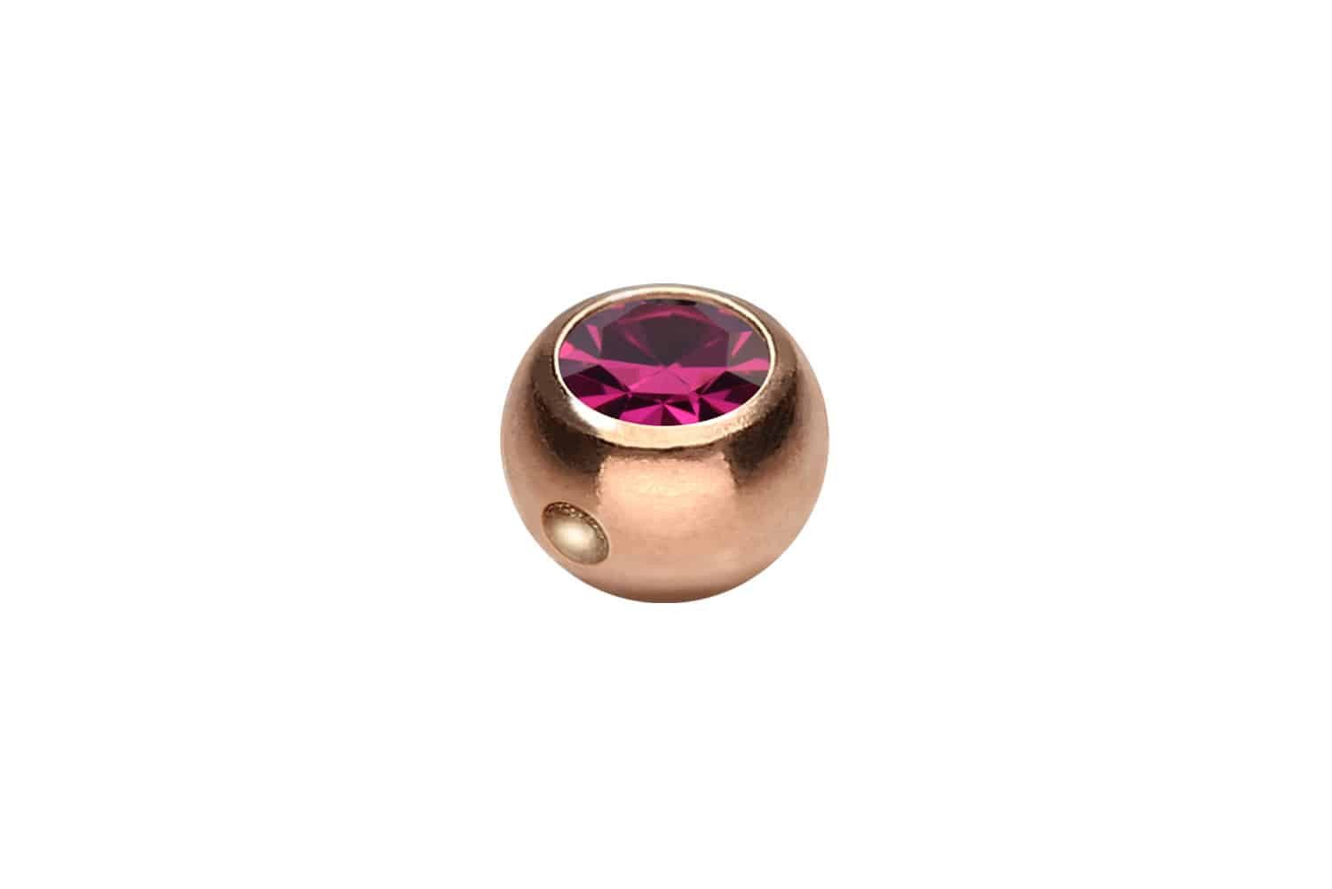 PIERCINGLINE Piercing-Set Chirurgenstahl Klemmkugel KRISTALL (Klemm-Aufsätze, 1-tlg)