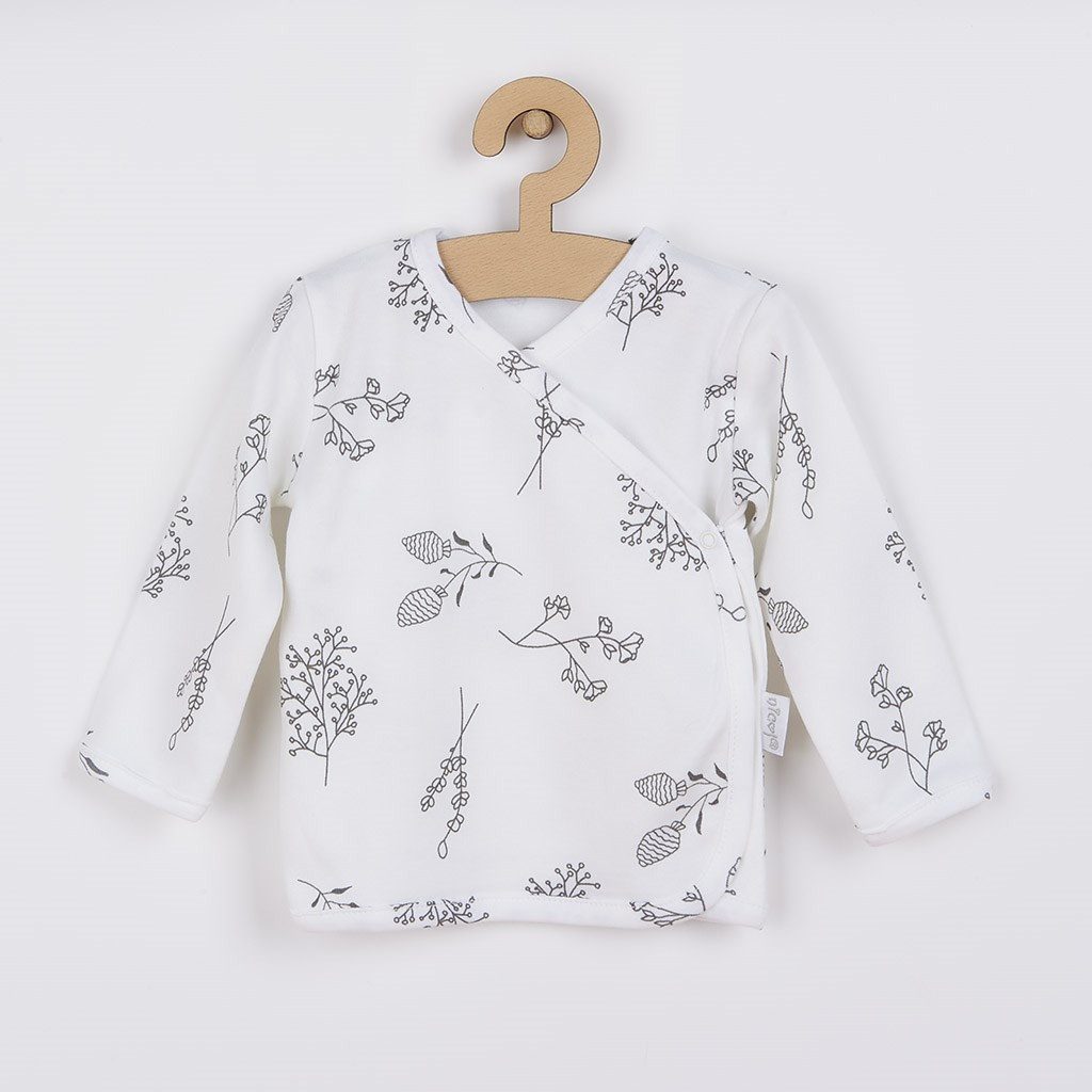 Nicol Wickelshirt Wickeljäckchen Babyshirt Langarmshirt (Spar-Set, 1-tlg., Gr. 68 weich) Wickelschnitt, Druckknöpfe, 100% Baumwolle