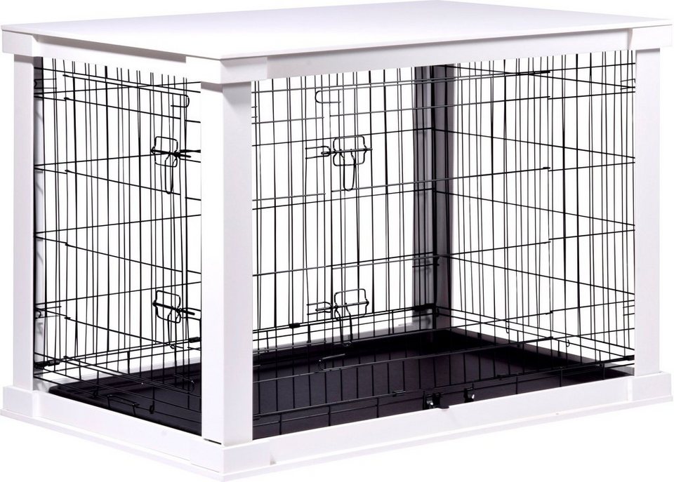 dobar Hundekäfig »Gitterbox Gr. L«, BxLxH 73x110x76 cm, weiß online