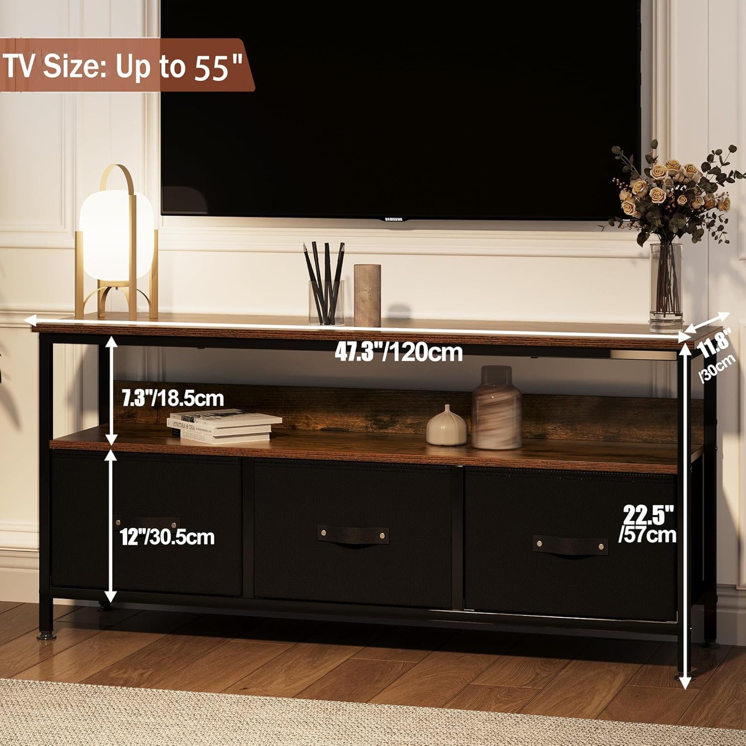 GarveeMore TV-Schrank Lowboard,Fernsehschrank Mit Schubladen Und Regalen fü günstig online kaufen