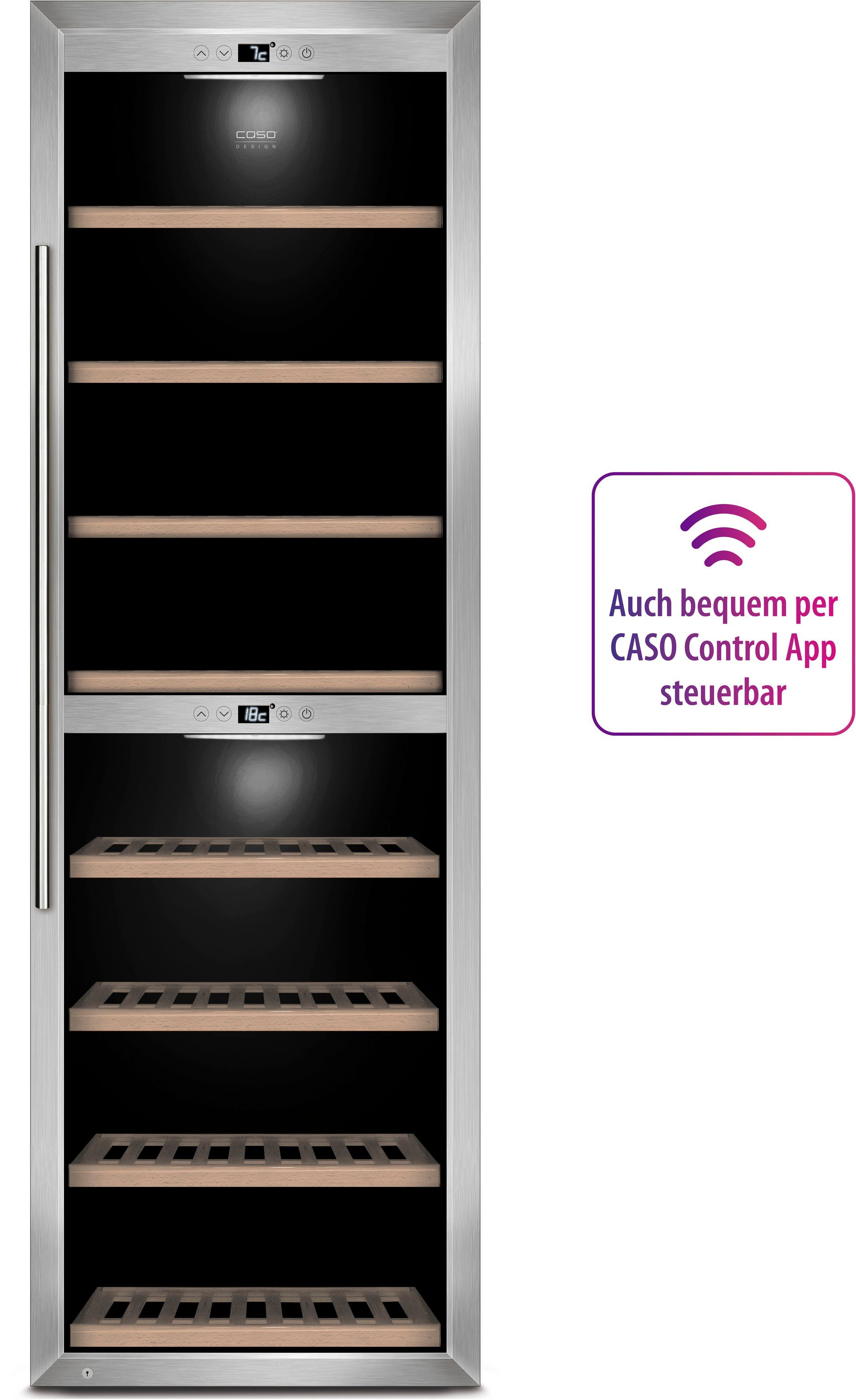 Caso Weinkühlschrank 730, für 180 Standardflaschen á 0,75l,WineComfort 1800 Smart