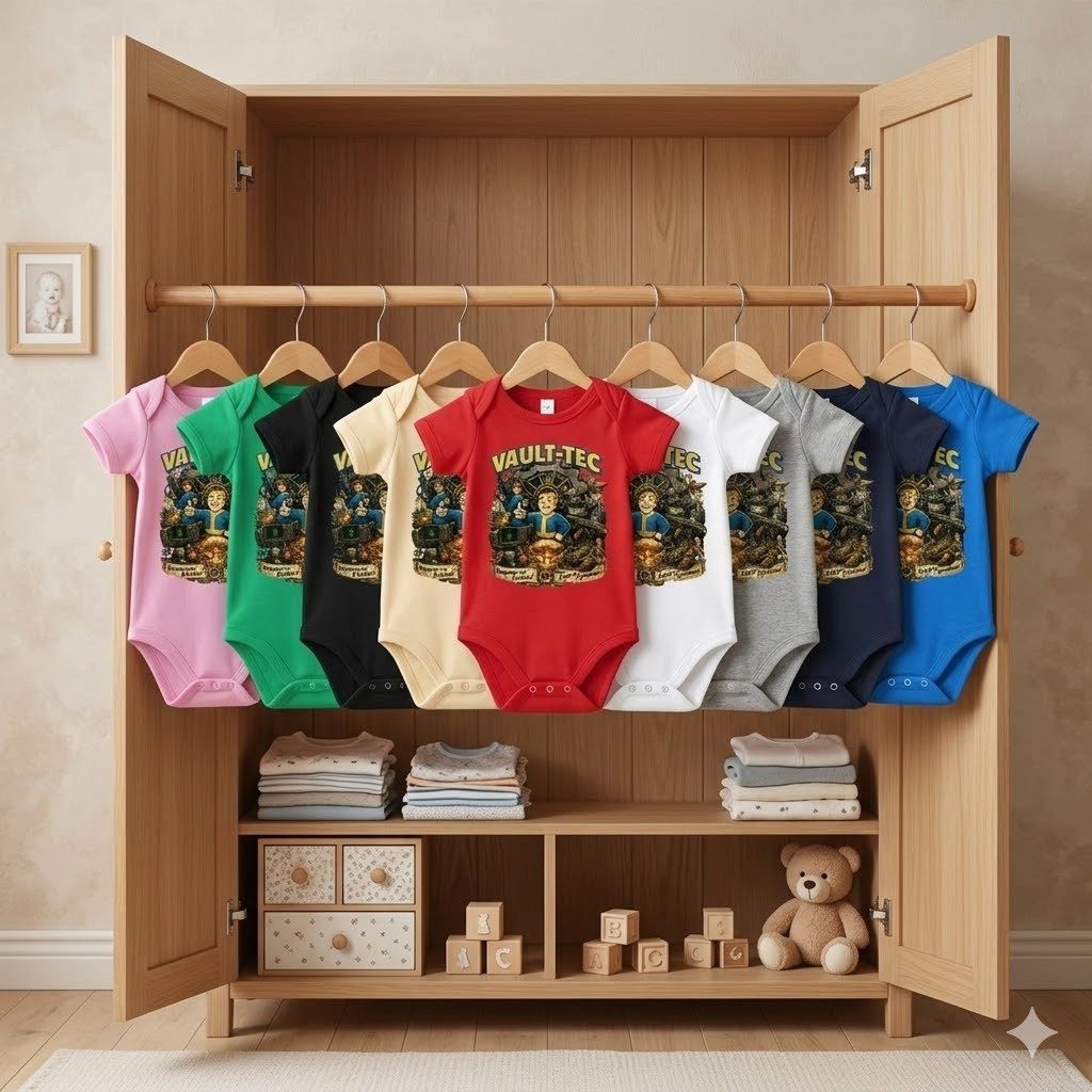 Blondie & Brownie Strampler Baby Body Retro Vault Held Comic Motiv Baumwolle Alltag Komfort (Einzelartikel) VaultHero Retro Babybody Komfortfit