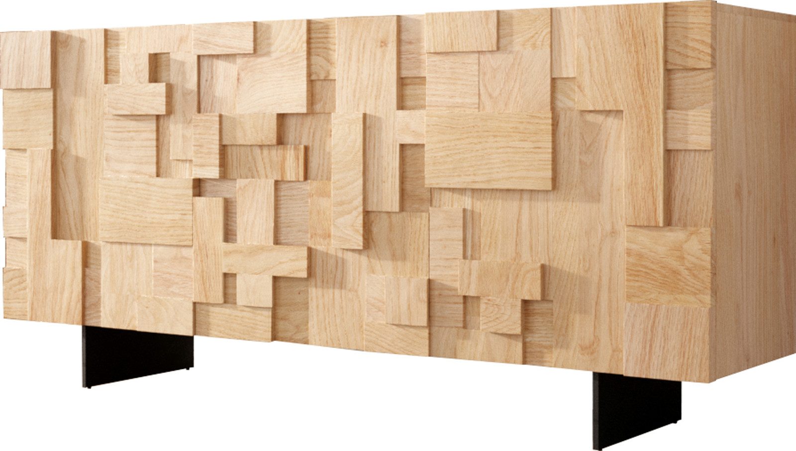 DELIFE Sideboard Puzzle, Eiche Natur 175 günstig online kaufen