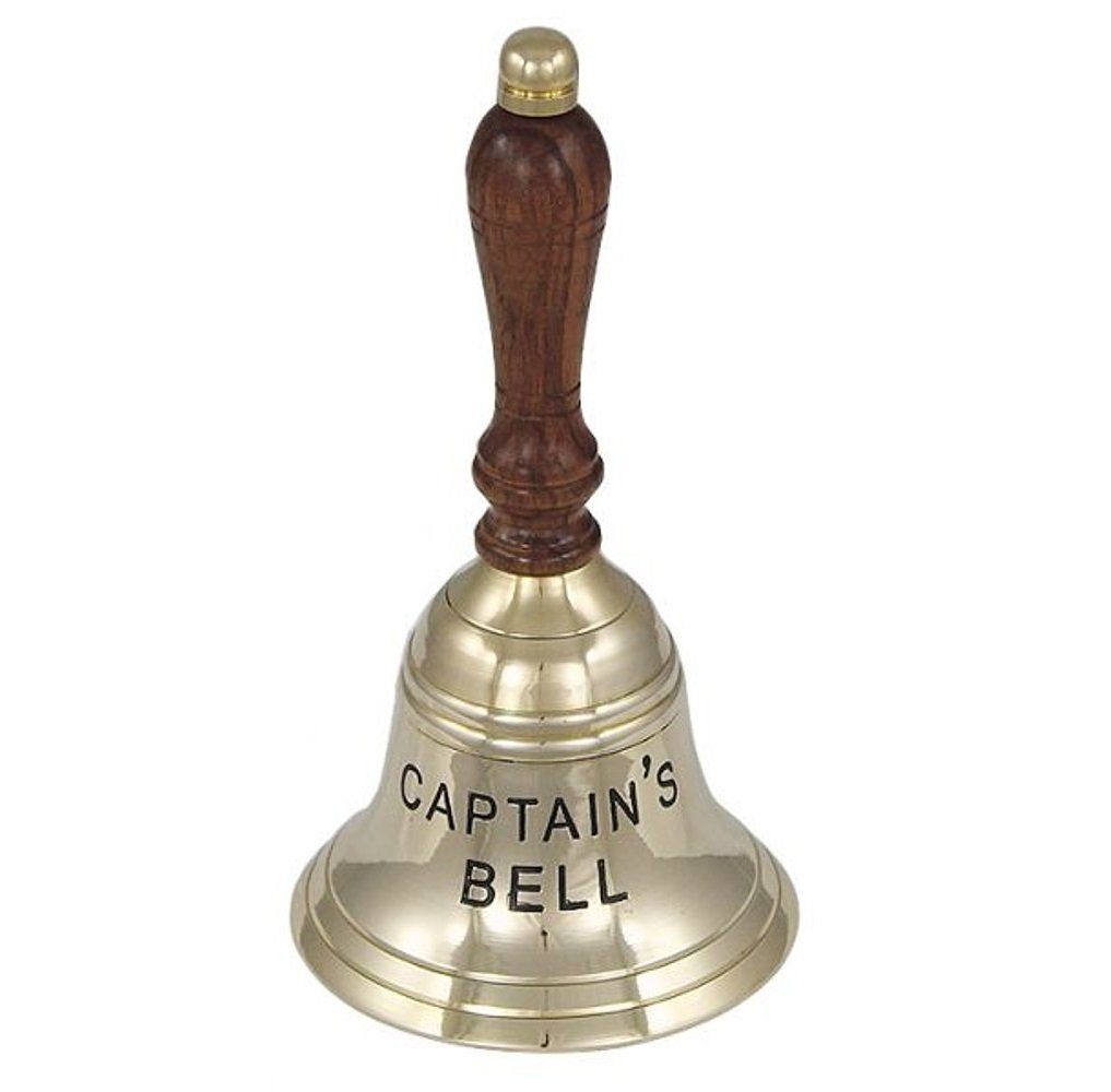 Dekoobjekt Glocke Handglocke Kapitänsglocke Tischglocke 16 cm