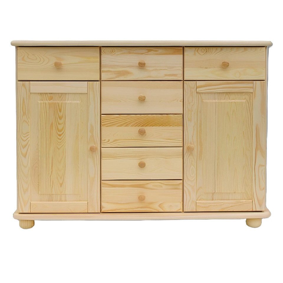 Xlmoebel Kombikommode Massive Echtholz Anrichte Neue Kommode Niedriges Möbelstück. (1 St., Kommode), Hergestellt in Europa