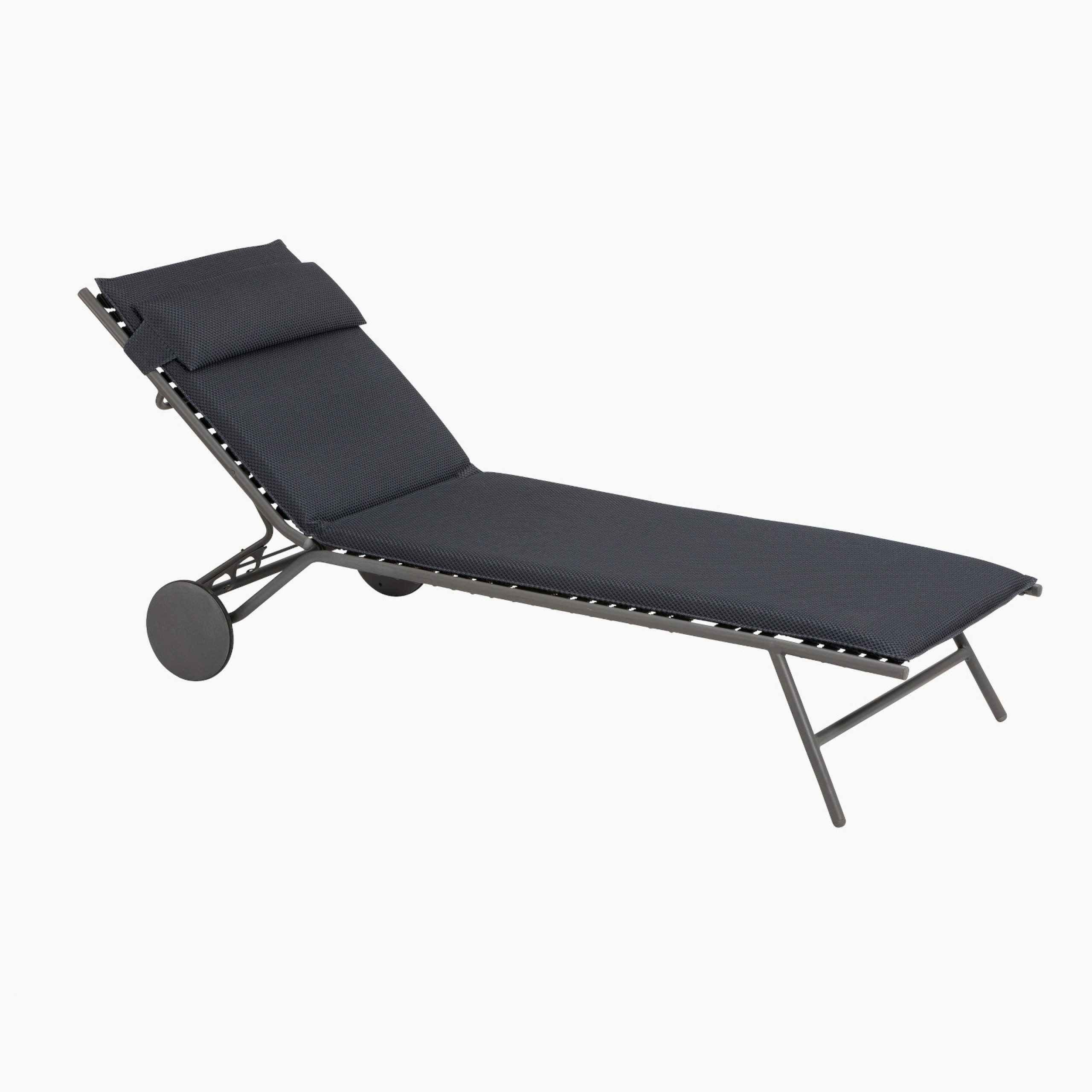 Lafuma Gartenlounge-Sessel Lafuma Miami II BeComfort® Sonnenliege Dark Grey LFM5173.8902