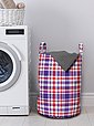 Abakuhaus Wäschesack »Wäschekorb mit Griffen Kordelzugverschluss für Waschsalons«, Schottenkaro Abstrakt Bicolor Checkered, Bild 2