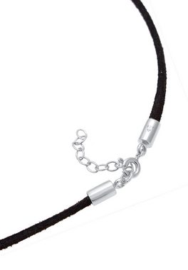 Elli Kette ohne Anhänger Elli Halskette Kropfband Choker Leder Schleife Tracht 925 Silber
