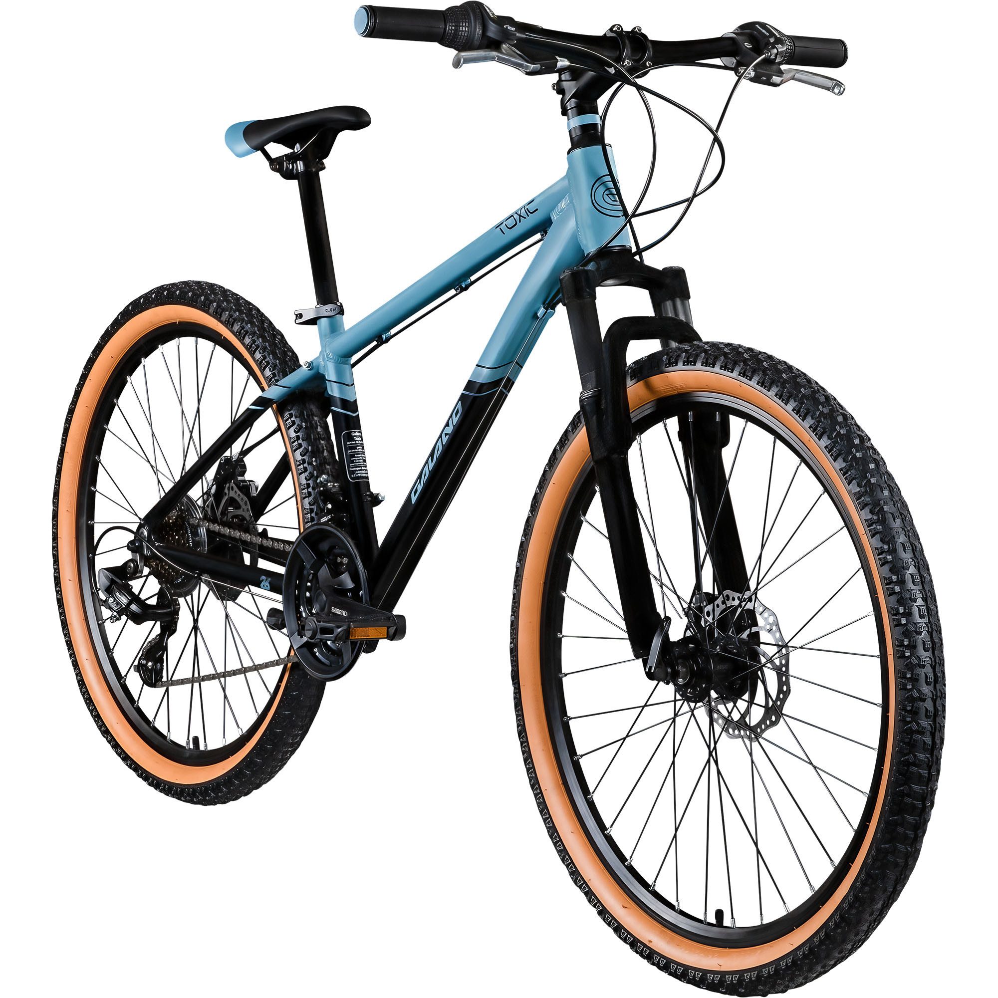 Galano Mountainbike Toxic, 21 Gang, Kettenschaltung, Mountainbike Hardtail Fahrrad Damen Herren Jugendliche 145 - 185 cm