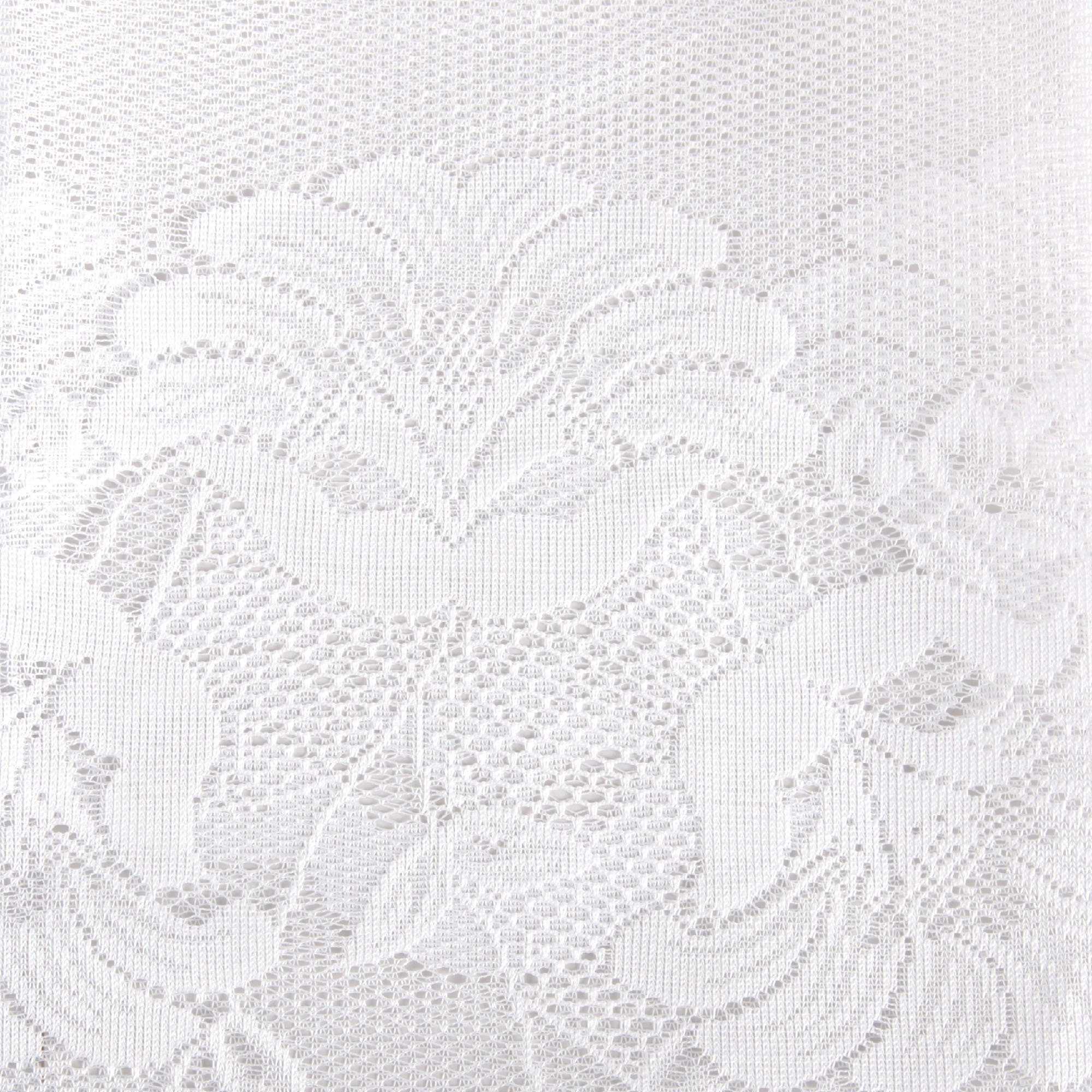 Arsvita Panneaux Blumen Mona mit Stickerei, Schlaufen, transparent, Türpanneaux 180x60cm Stangendurchzug, Voile Kurzgardine Bistrogardine – Bild 4 von 5