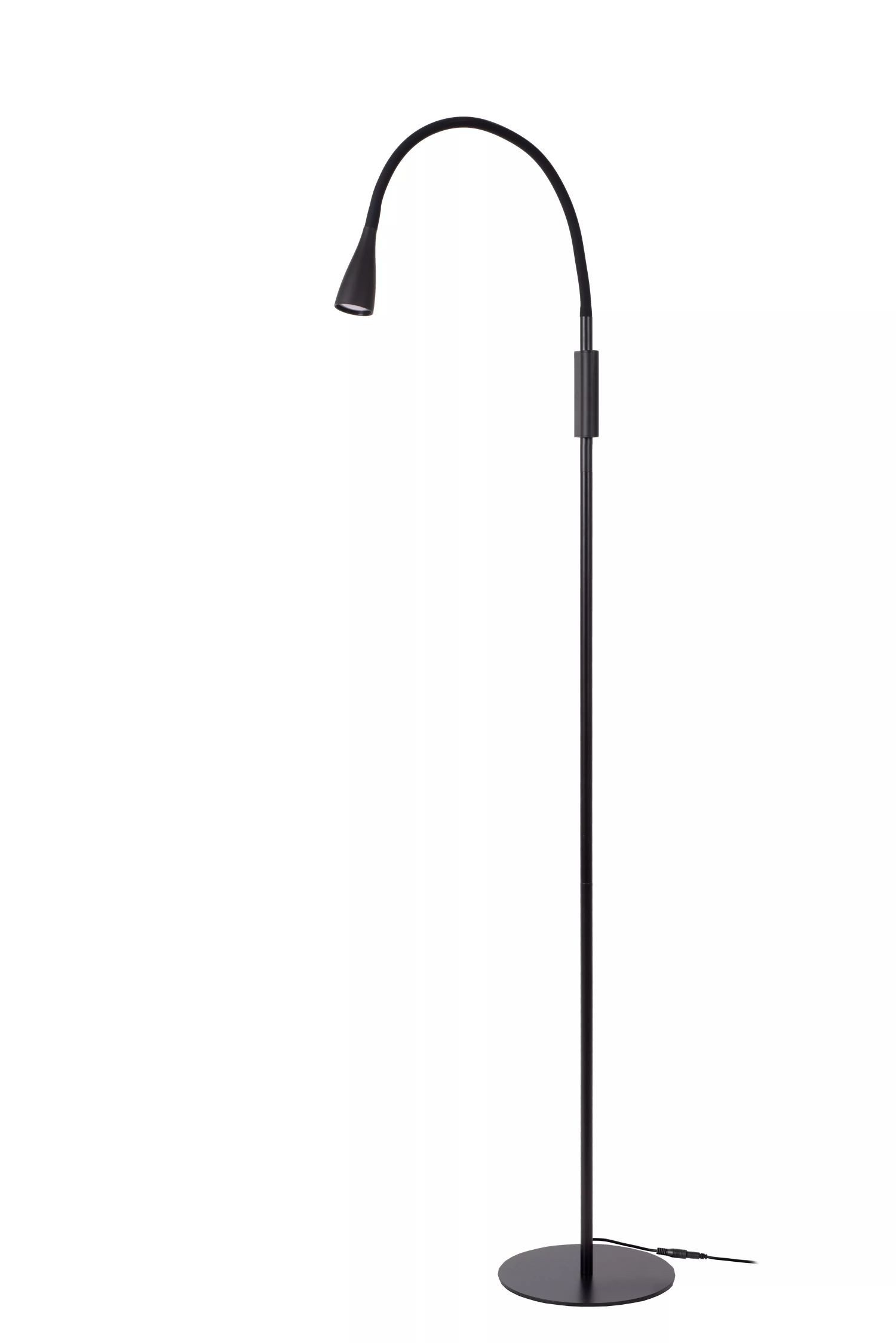 Licht-Erlebnisse Stehlampe ZOLAR, LED fest integriert, Warmweiß, LED dimmbar Flexarm 145 cm Schwarz warmweiß 3000 K 50-250 lm
