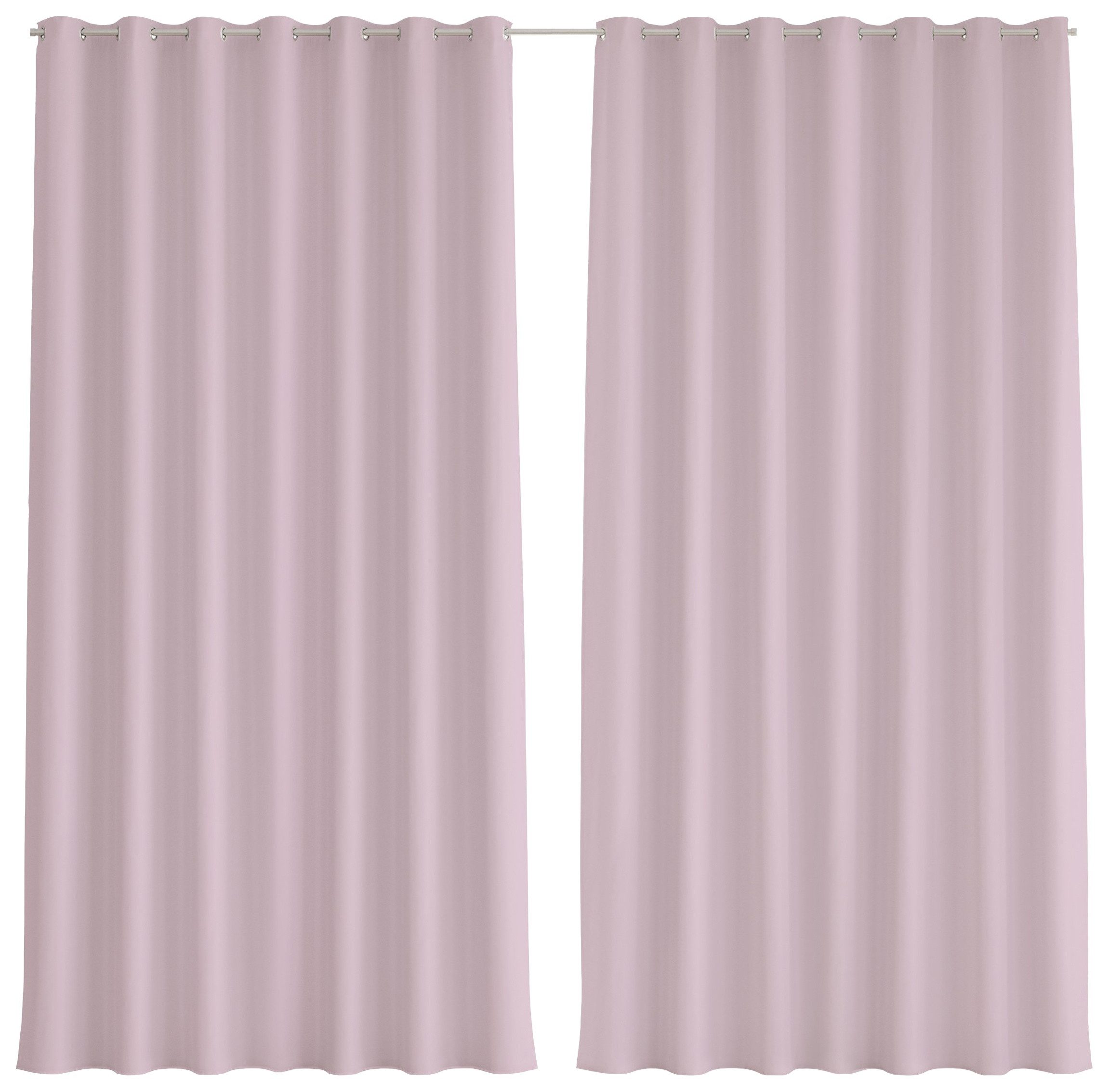 Bilderdepot24 Outdoorvorhang Wetterfest Gardinen Modern Einfarbig Milky Strawberry (2 St), Ösen, blickdicht, Outdoor-geeigneter Vorhangstoff 370 g/m², Outdoor Vorhang Balkon Terrasse Verdunkelungs Vorhänge Sonnenschutz