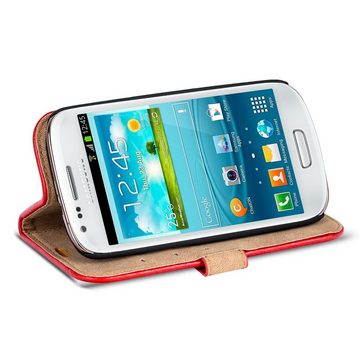 CoolGadget Handyhülle Retro Klapphülle für Samsung Galaxy S3 Mini 4 Zoll, Schutzhülle Wallet Case Kartenfach Hülle für Samsung Galaxy S3 Mini