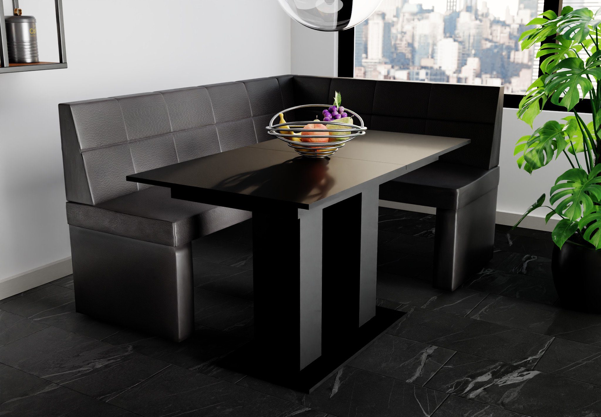 Fun Möbel Eckbankgruppe Eckbankgruppe „BLAKE“ Größe 168x128cm mit Tisch Sch günstig online kaufen