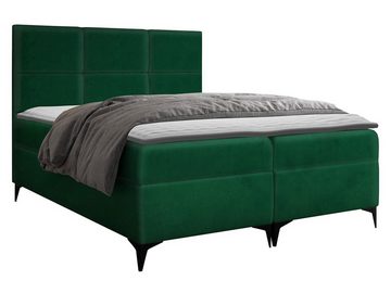 MIRJAN24 Boxspringbett Fava (Matratze + Topper), mit 2 Bettkästen, Metallfüße