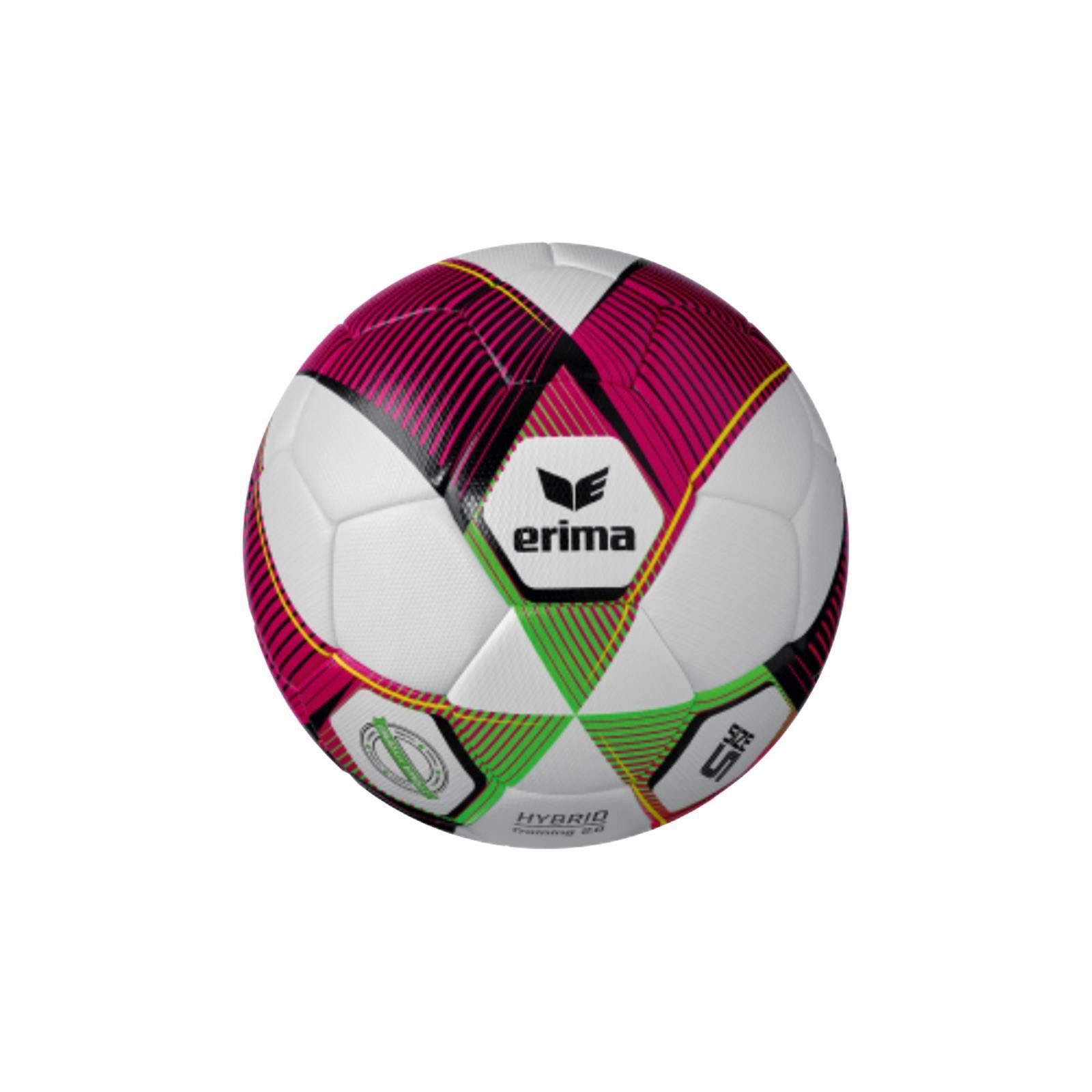 Fußball Erima Hybrid Training Fußball rot/weiß/lime Gr. 5