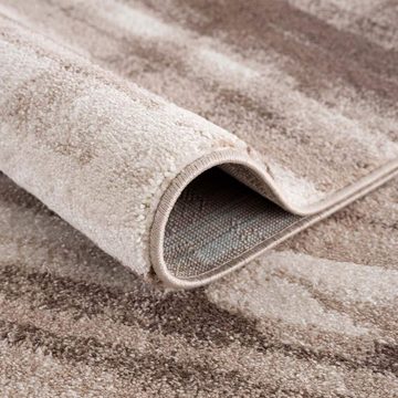 Teppich Moda, Carpet City, rund, Höhe: 11 mm, Kurzflor, Streifen-Muster, Weicher Flor