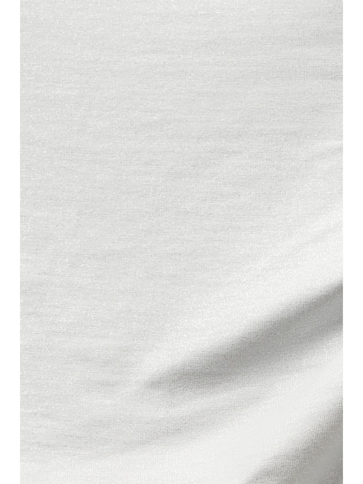 Esprit T-Shirt Glitzertop im (1-tlg) SILVER One-Shoulder-Design