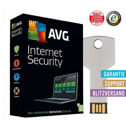 Avast AVG Internet Security 2021, 10 Geräte, 2 Jahre, auf ...