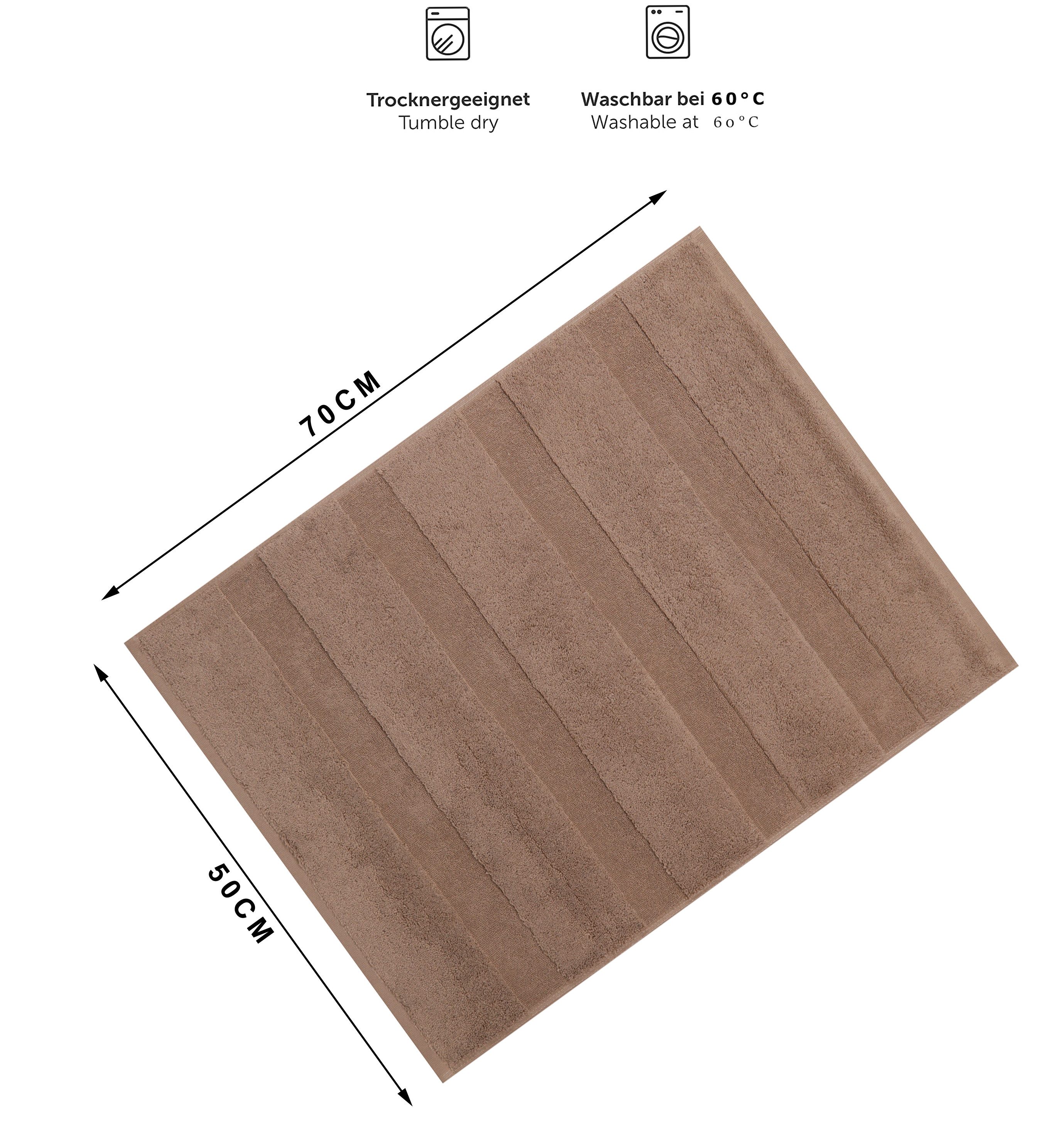 Betz Badematte Badvorleger Deluxe 50x70 cm Farbe Mokka, nicht beschichtet, günstig online kaufen
