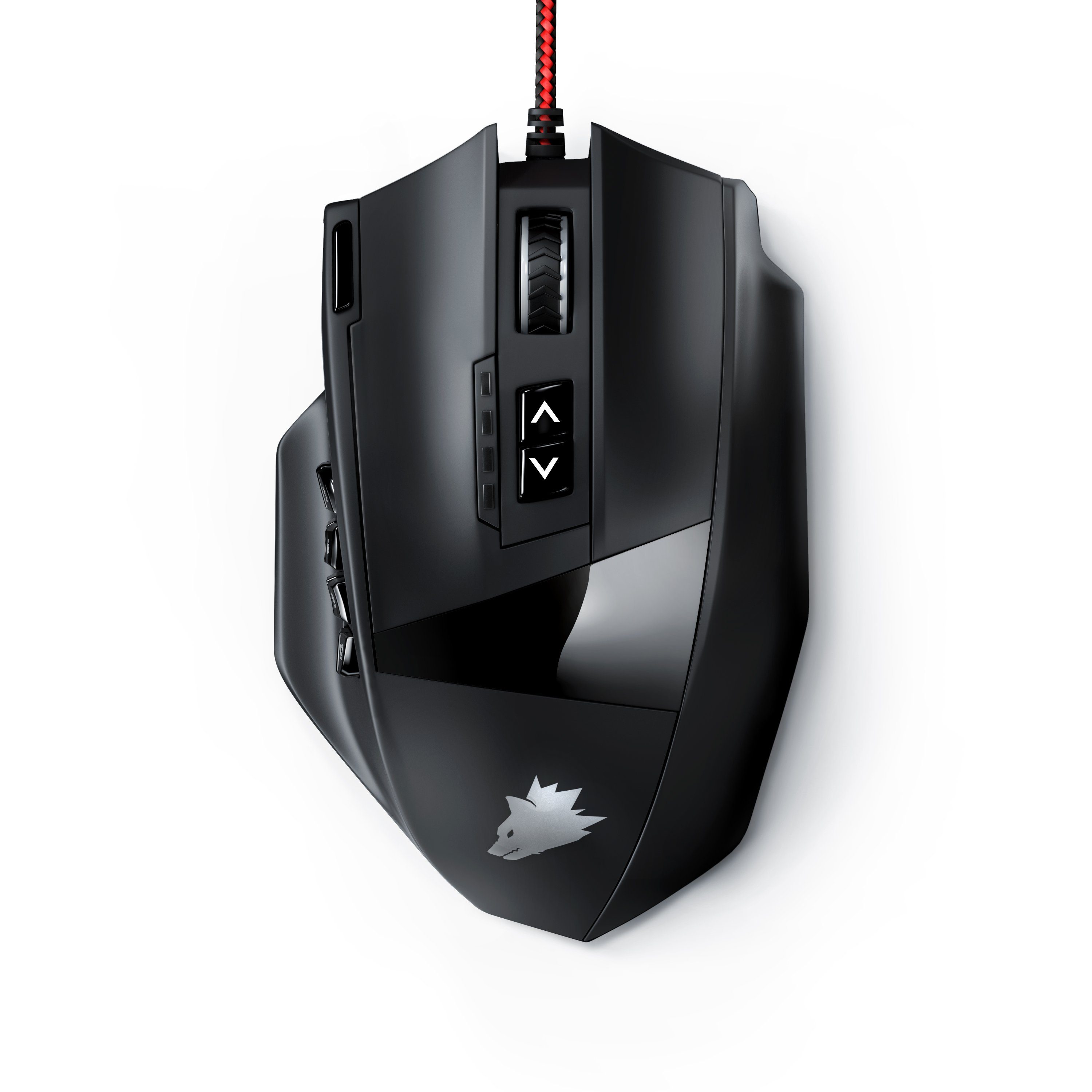 Titanwolf Gaming-Maus Mouse (kabelgebunden, MMO 18 1000 Gewichte) Tasten, programmierbare 16400dpi, USB mit dpi