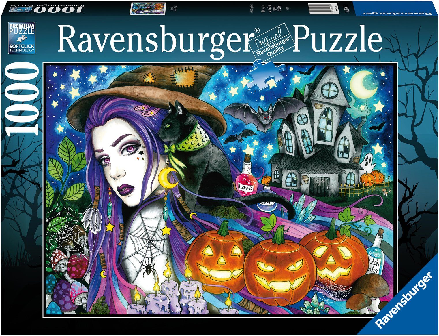 Ravensburger Puzzle Halloween, - Germany, in weltweit - 1000 Puzzleteile, Wald Made FSC® schützt