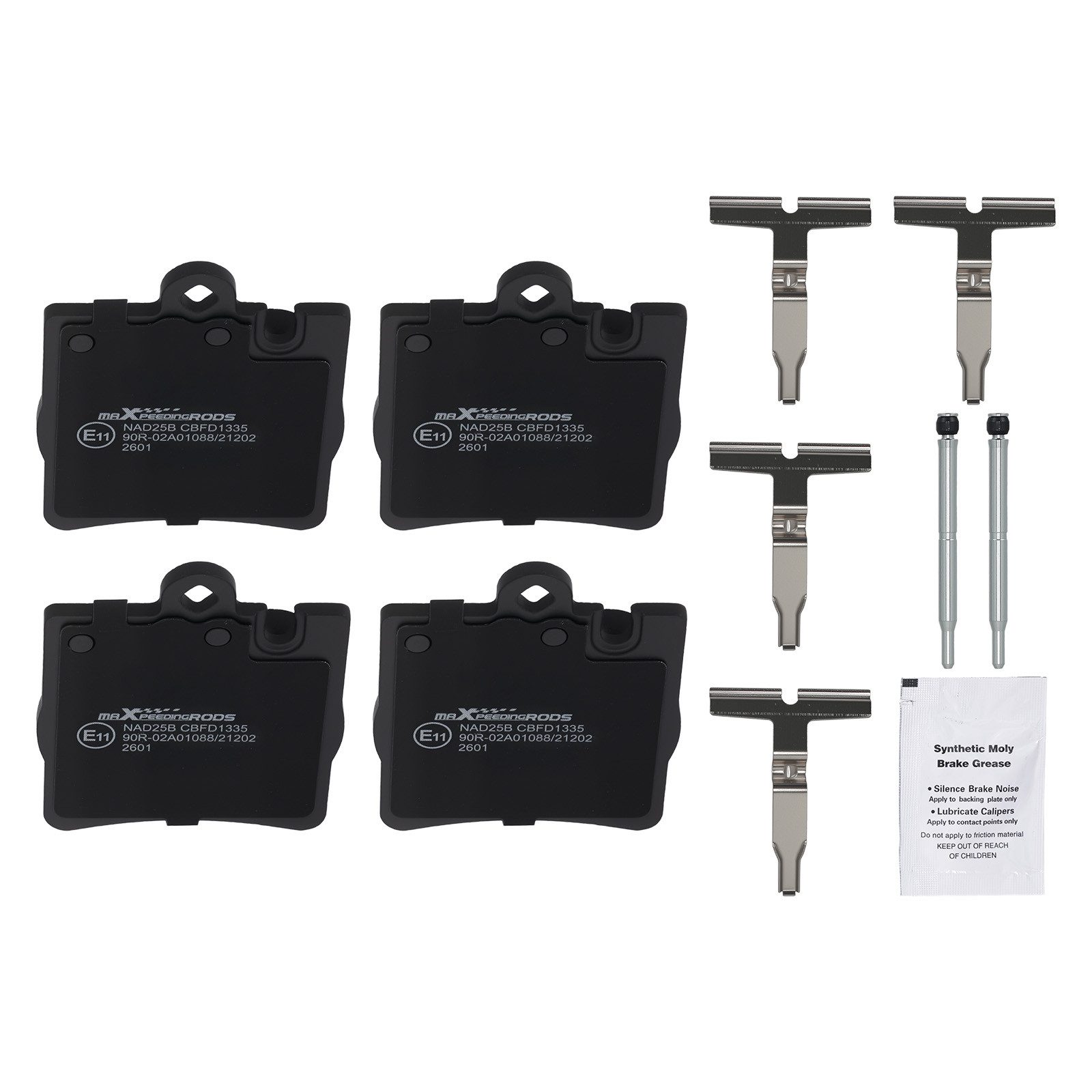 maXpeedingrods Bremsbelag, Bremsbeläge Hinten For Mercedes CLK 200-55 AMG E-Klasse W210 E200-E50