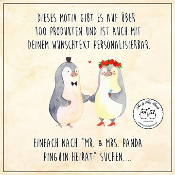 Mr. & Mrs. Panda Cocktailglas Pinguin Heirat - Transparent - Geschenk, Trinkglas, Ehefrau, Pärchen, Premium Glas, Traditionelles Design