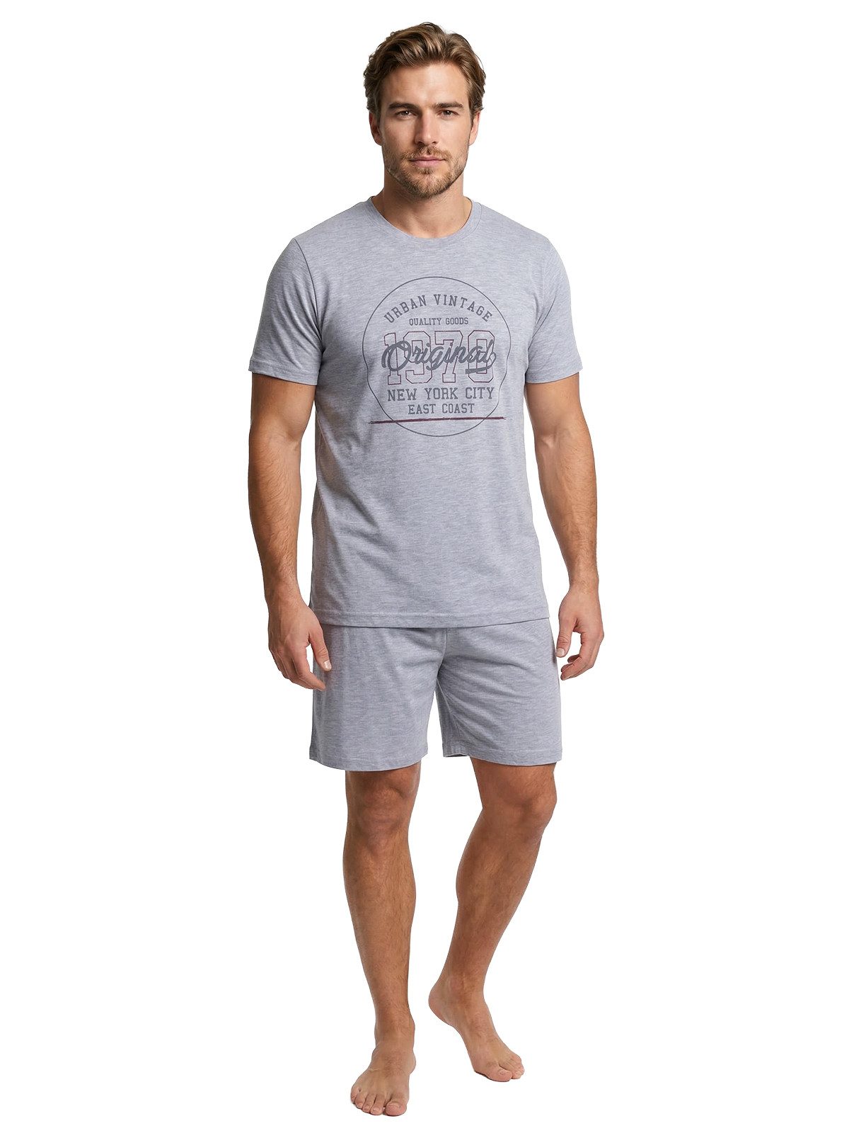 Henry Terre Shorty Pyjama Set Kurz - Vintage