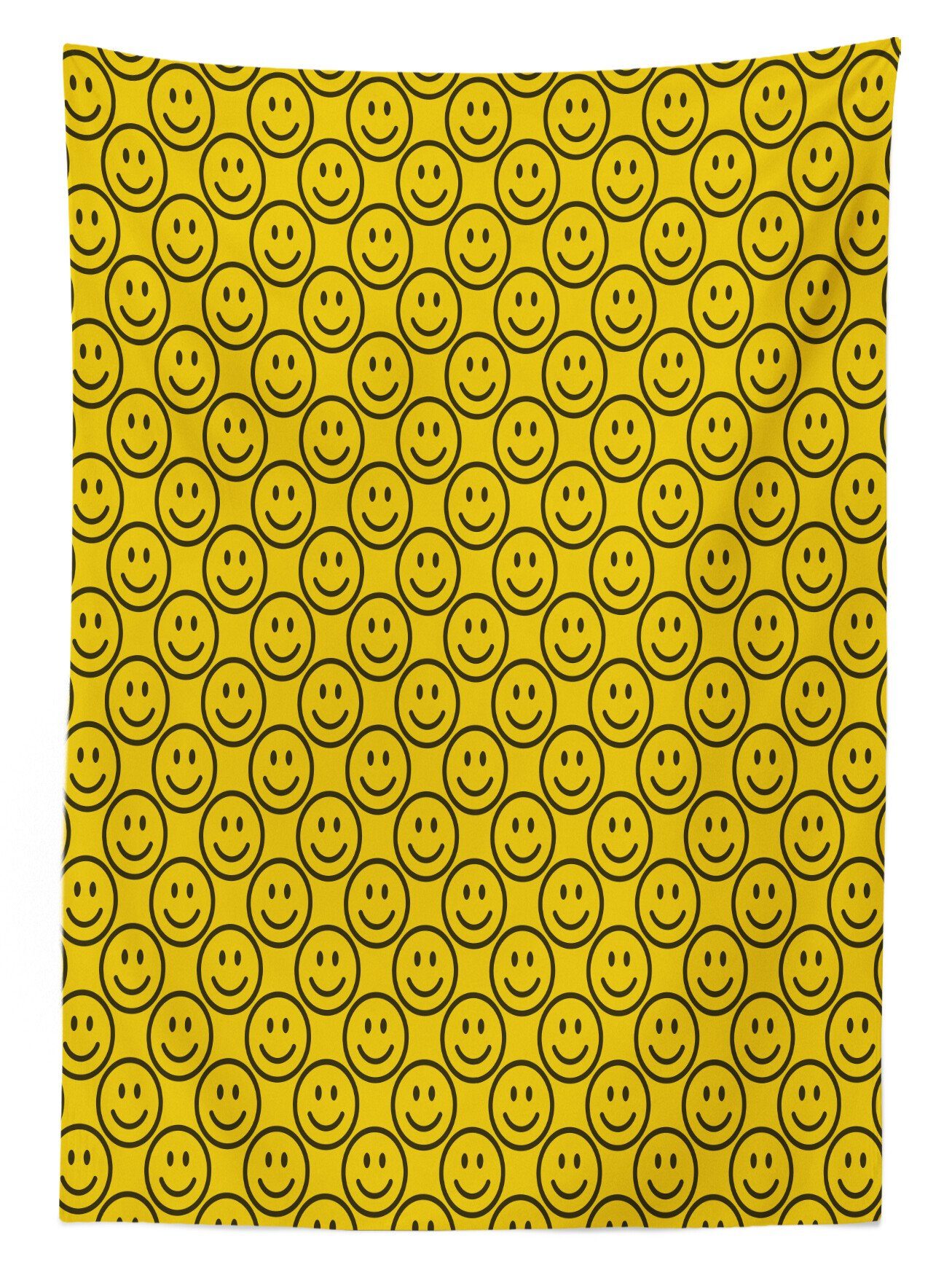 Smiling emoji Tischdecke Farben, Farbfest Waschbar Außen Diagonal geeignet den Klare Faces Für Abakuhaus Bereich