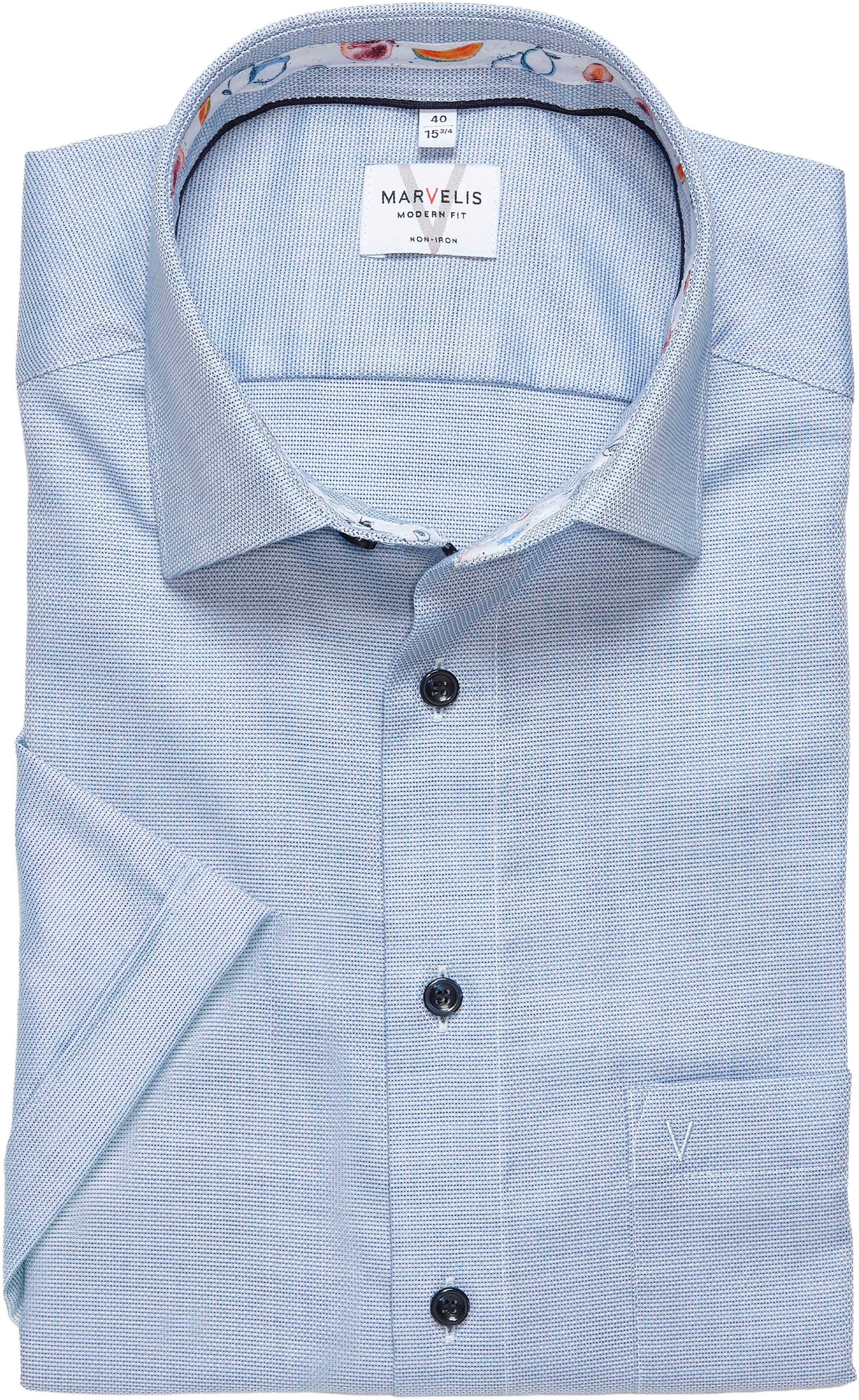 MARVELIS Kurzarmhemd modern fit, bügelfrei, Businesshemd günstig online kaufen