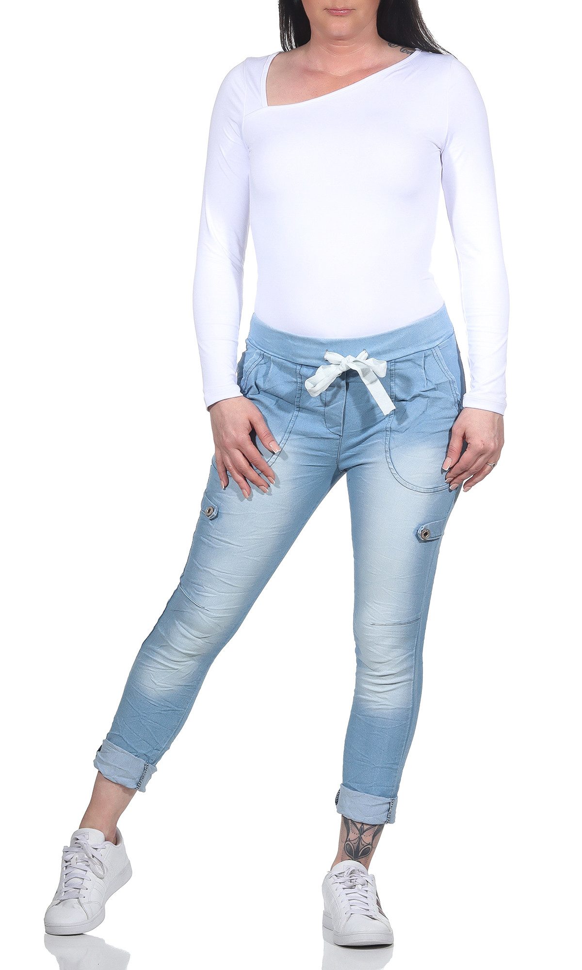 simaranda Jogg Pants Damen Jogginghose Jeans 2484 Hellblau günstig online kaufen