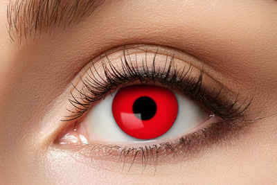 Eyecatcher Farblinsen Red Devil, Farbige Linsen ohne Stärke, schwarz