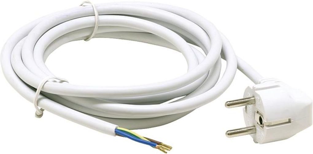 Elektro-Kabel, Schutzkontakt-Anschlussleitung 2,0 1,0 cm), weiß Kabellänge, HO5VV-F Schwarz, Müller 2m x Weiß Werkshop (200 3
