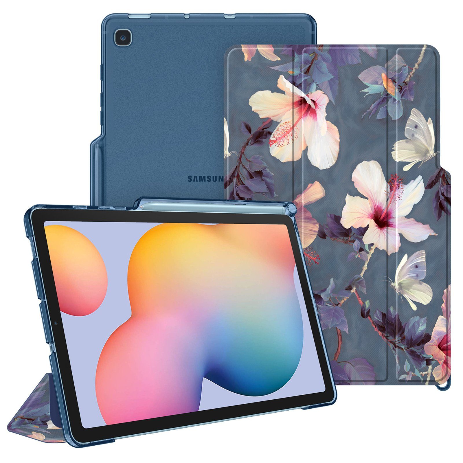 ProCase Hoesje voor Galaxy Tab S6 Lite 10.4 2024 2022 2020 (SM-P620/P625/ P613/P619/P615/P610), lichtgewicht slank beschermend boekhoesje foliohoesje met S-penhouder ondersteuning automatisch