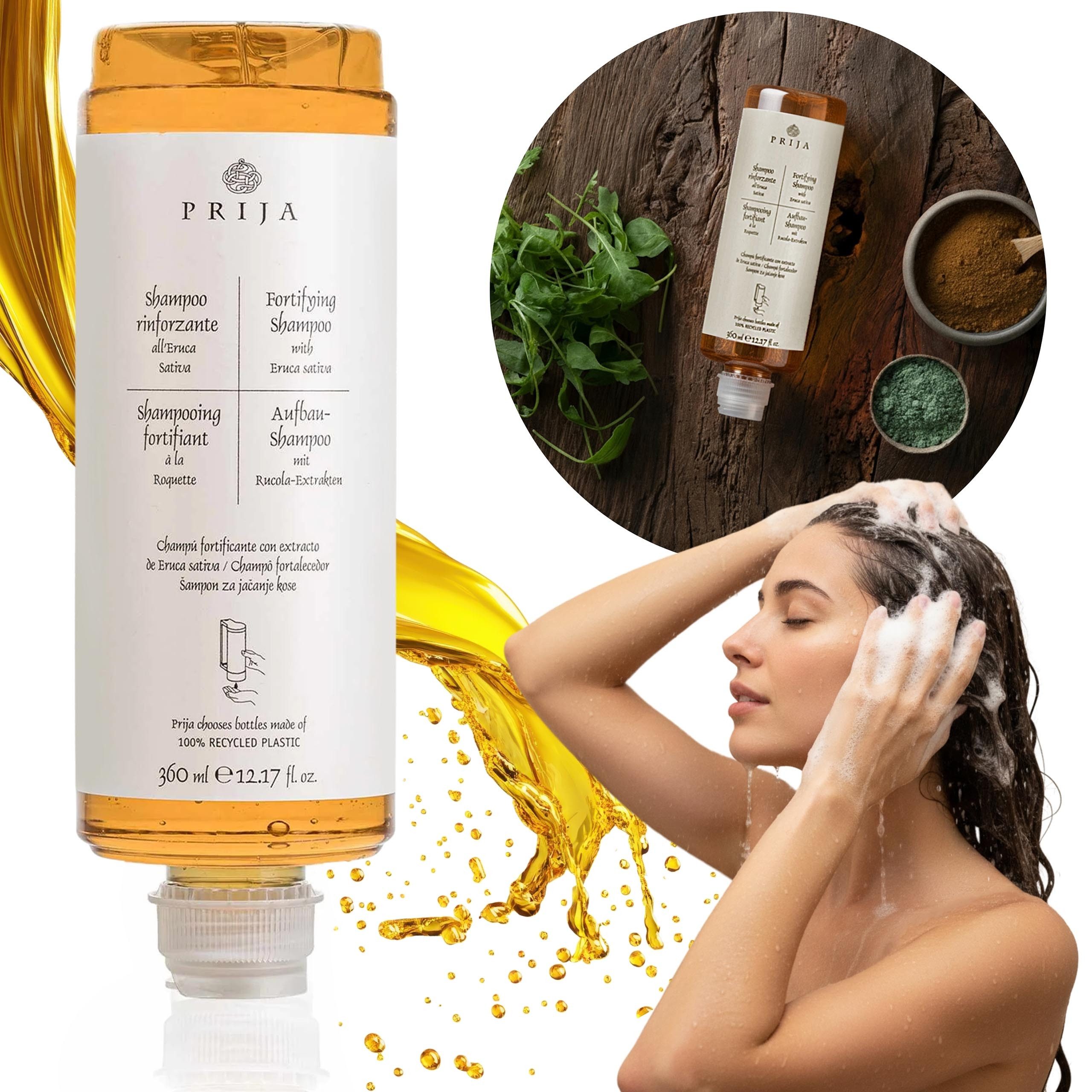 PRIJA Haarshampoo PRIJA Shampoo mit Rucola, nährstoffreich & regenerierend, VEGAN, 1-tlg.