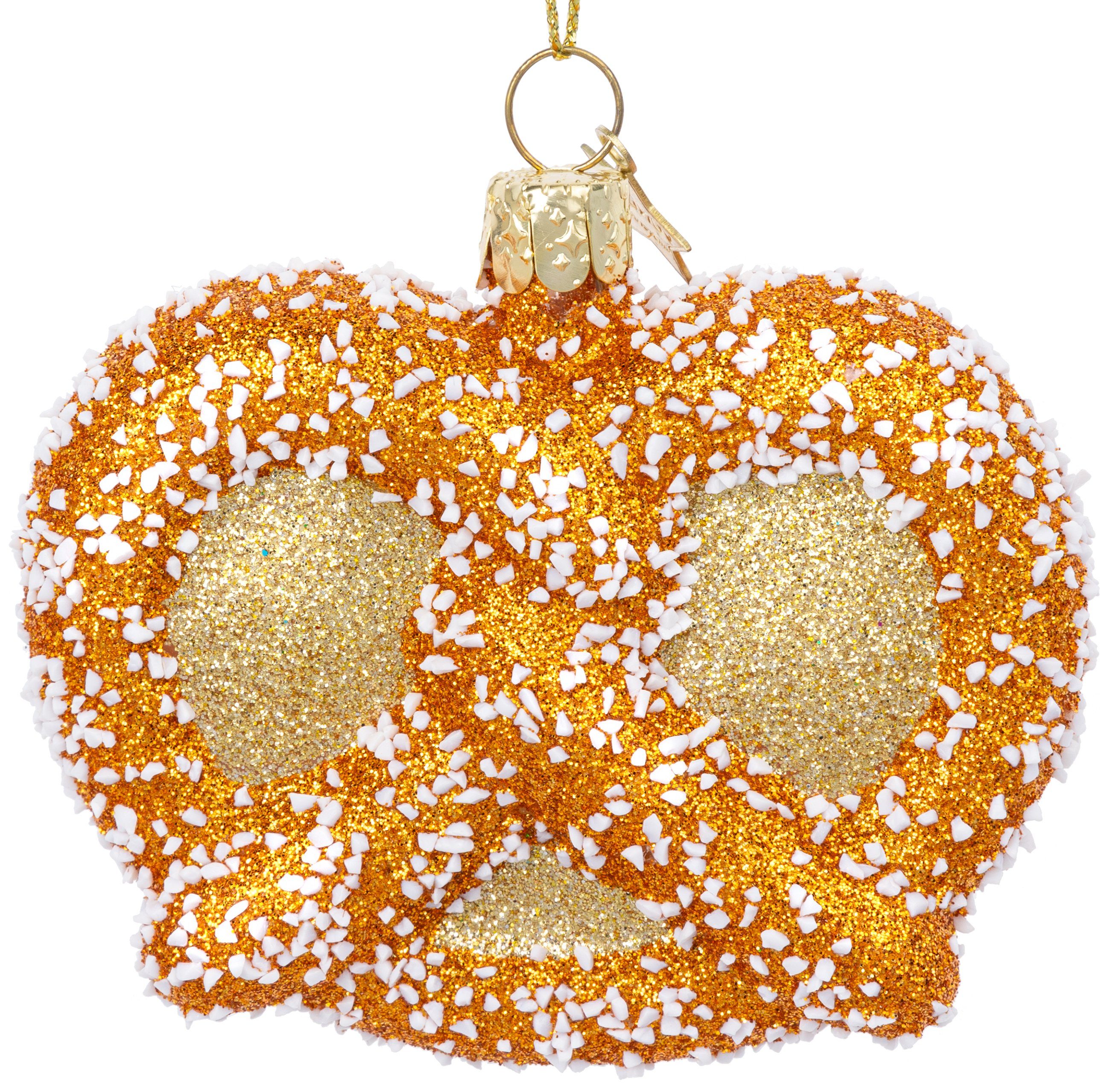 Christbaumschmuck BS622 Brezel Glas Ornament Weihnachtsbaum Anhänger