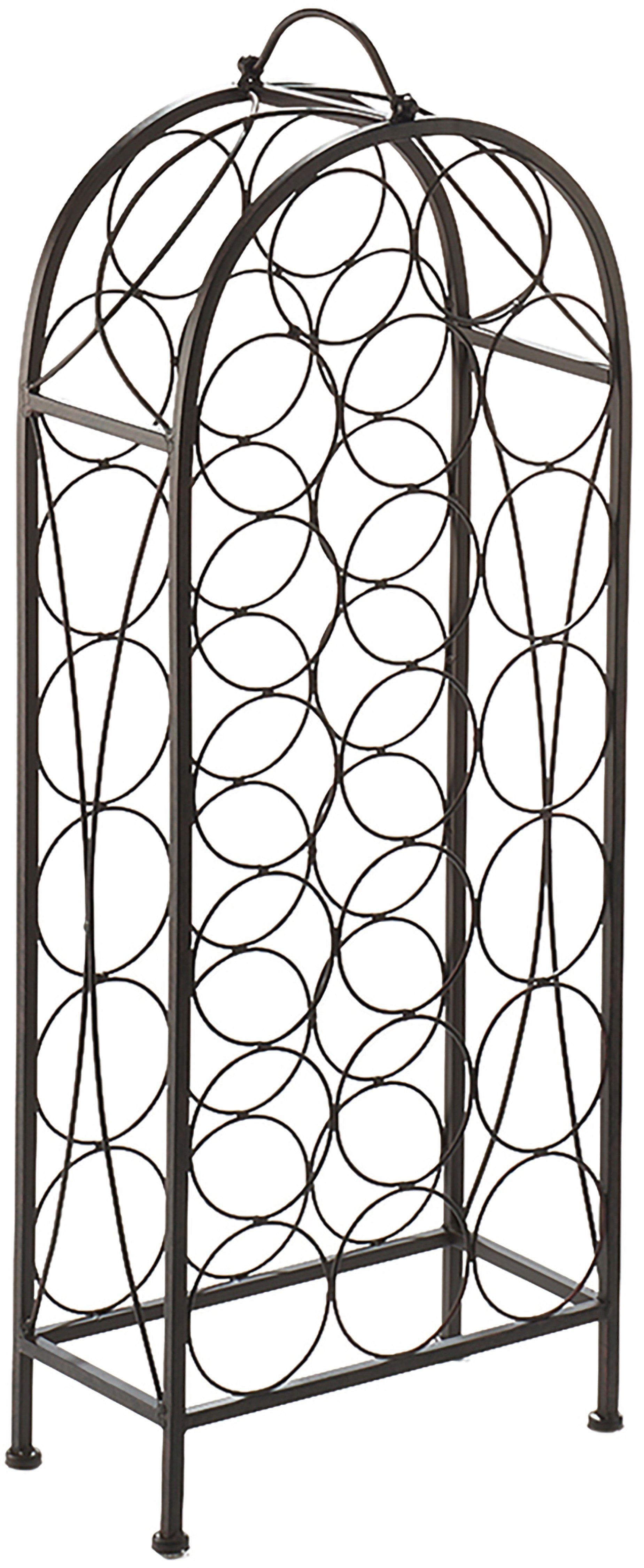 Kobolo Weinregal Flaschenhalter BOW für 20 Flaschen Metall braun günstig online kaufen