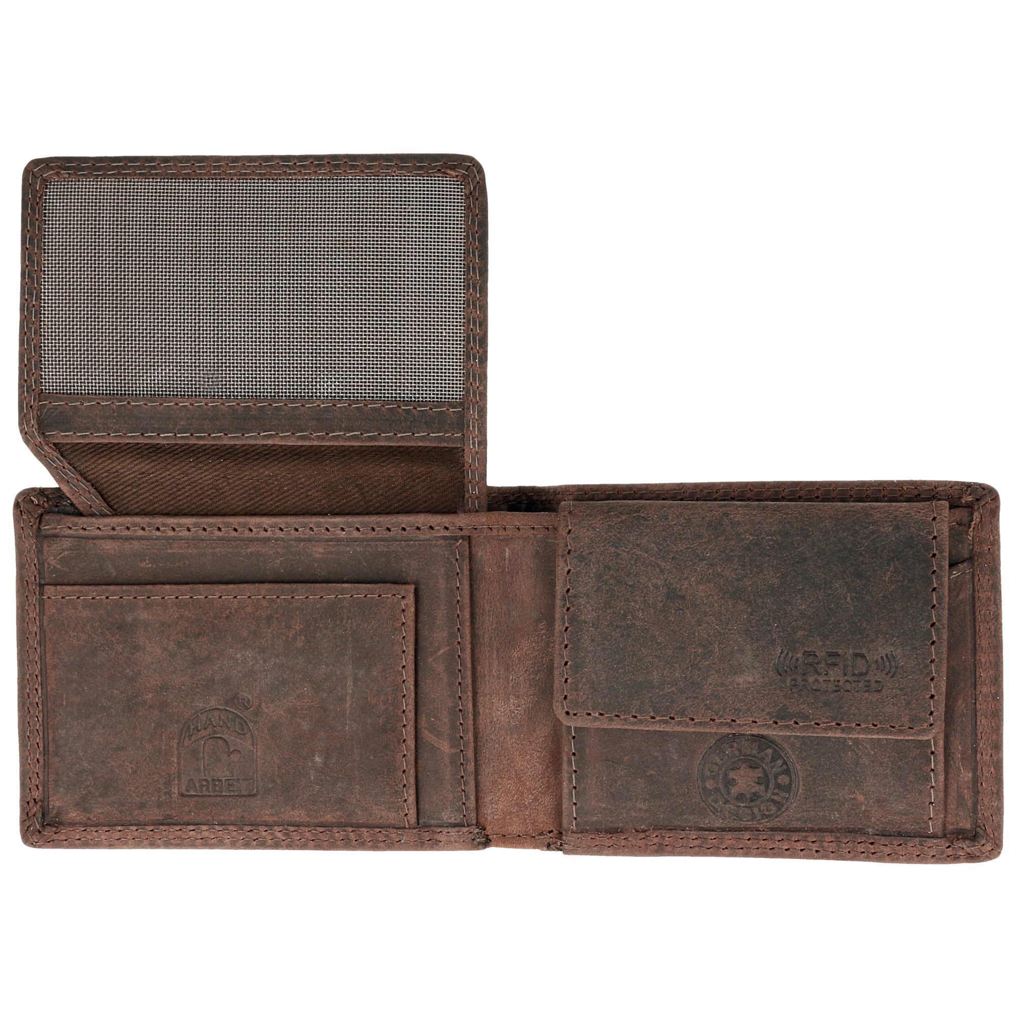 Wild Things Only !!! Mini Geldbörse Kleines Portemonnaie Geldbeutel Damen Herren (Mini Geldbeutel, braun, Mini Brieftasche aus echtem Leder), mit RFID Schutz