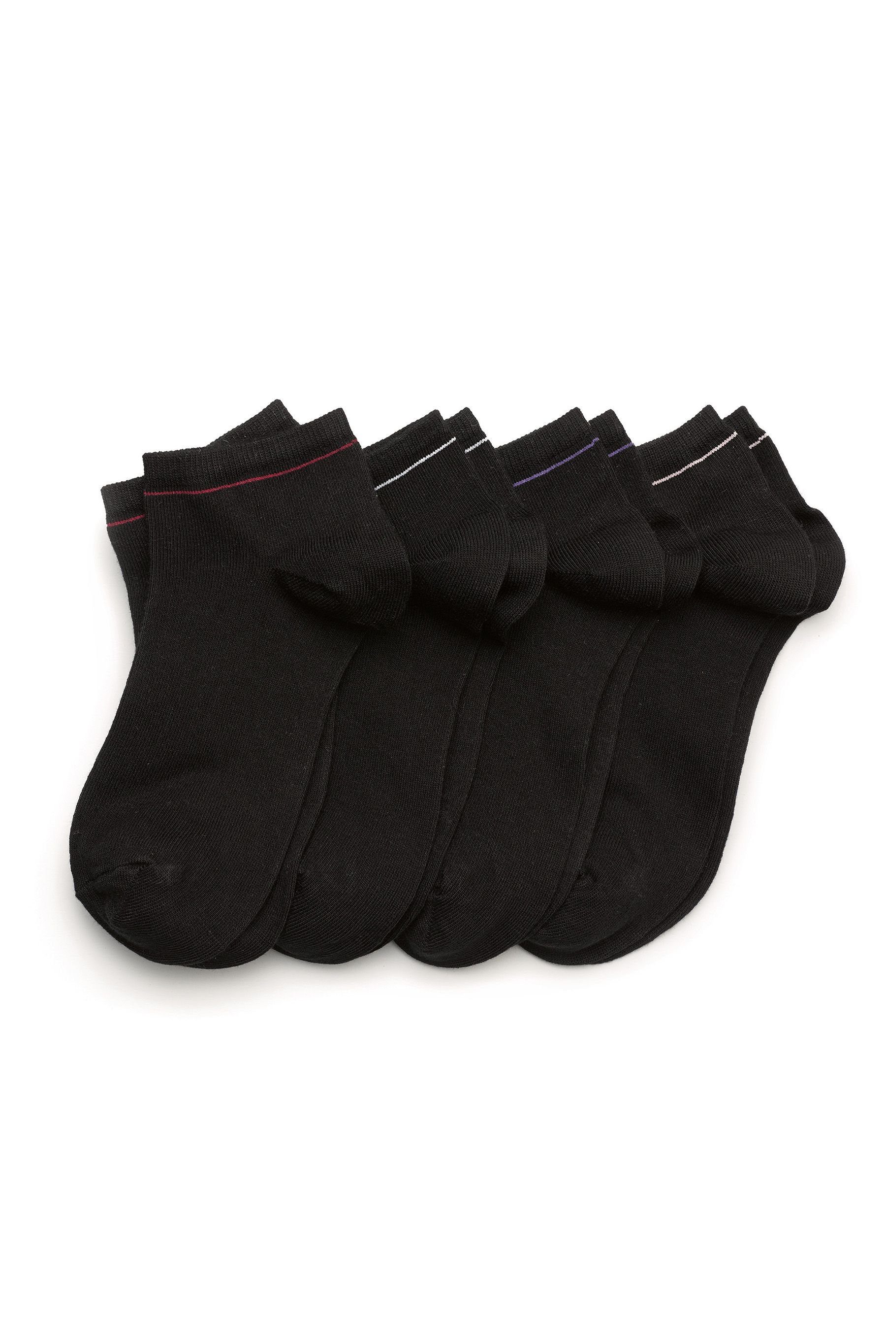 aus Modal, Füßlinge 4er-Pack Next (4-Paar) Black Sneakersocken