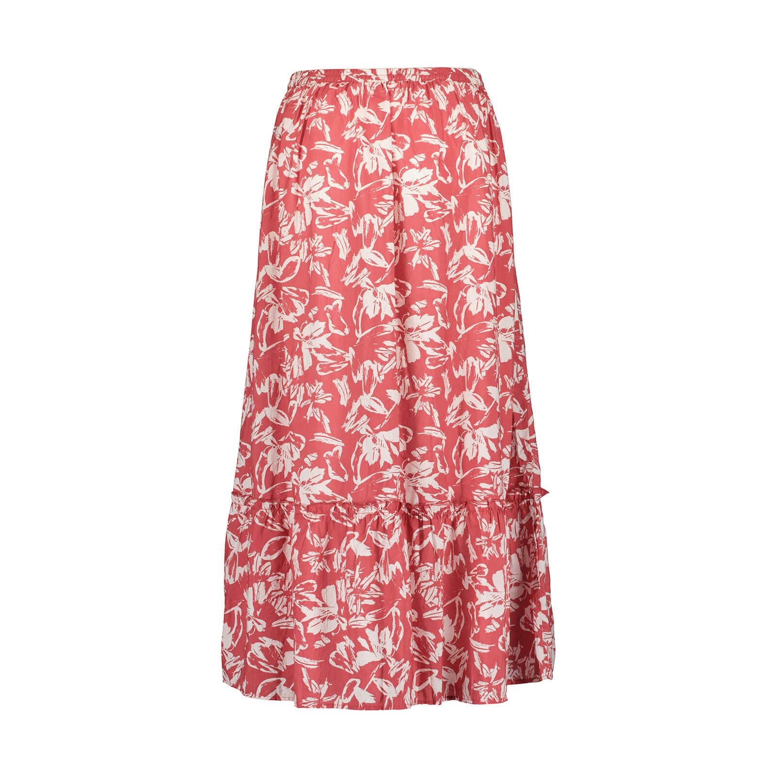 Blue Seven Sommerkleid 182075 Damen Stufenrock Allover-Print Floral - Midi-Rock elastische Taille