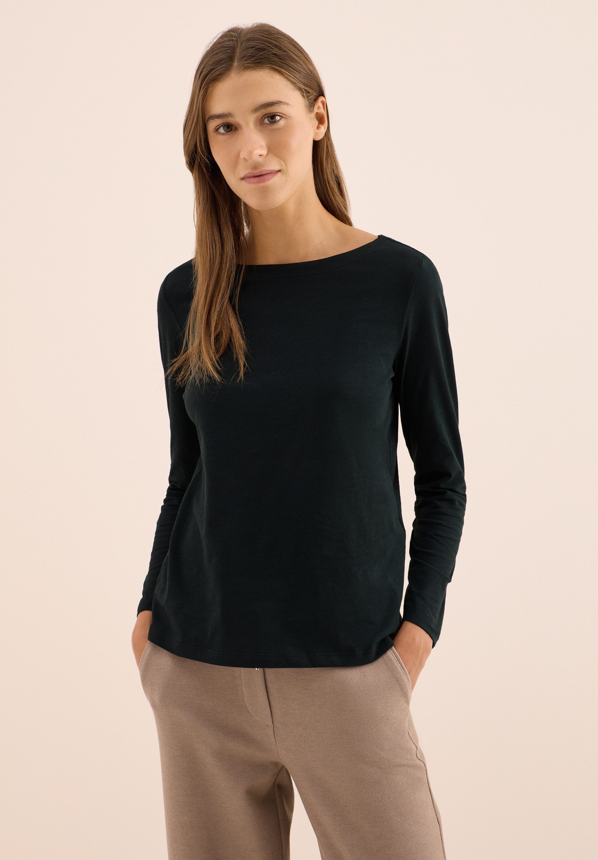 CECIL Langarmshirt aus reiner Baumwolle