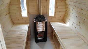JVmoebel Sauna Fasssauna Holz Sauna Gartensauna Campingfass Saunafass 350cm, BxTxH: 2.27 x 3.5 x 2.38 cm, 46,00 mm, (1-St., 1x Sauna) Made in Europa