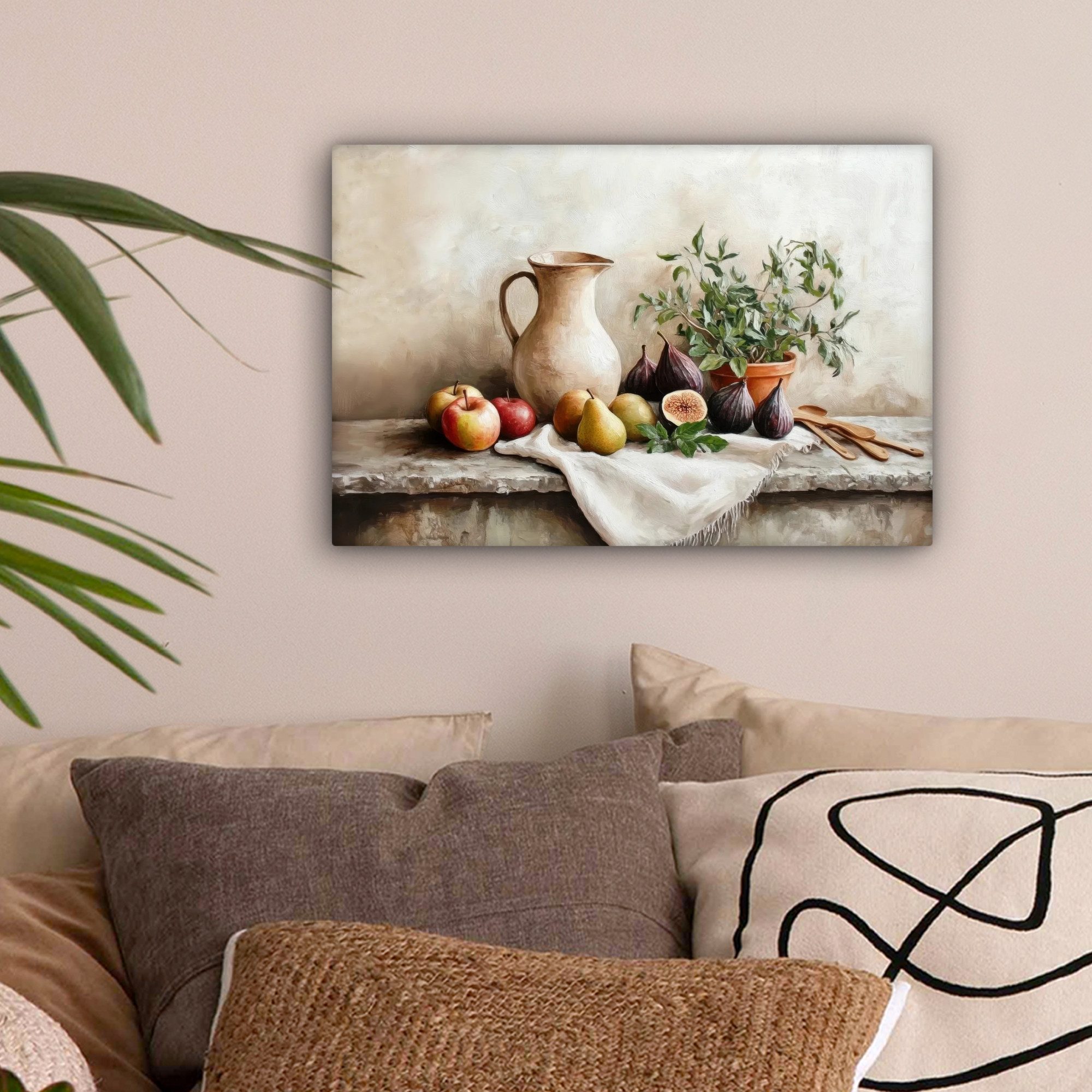 OneMillionCanvasses® Leinwandbild Obst - Kräuter - Ländlich, Fotodruck (1 S günstig online kaufen