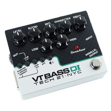 Tech 21 E-Bass SansAmp, Character, VT Bass DI, Preamp Pedal, mit XLR-Kabel