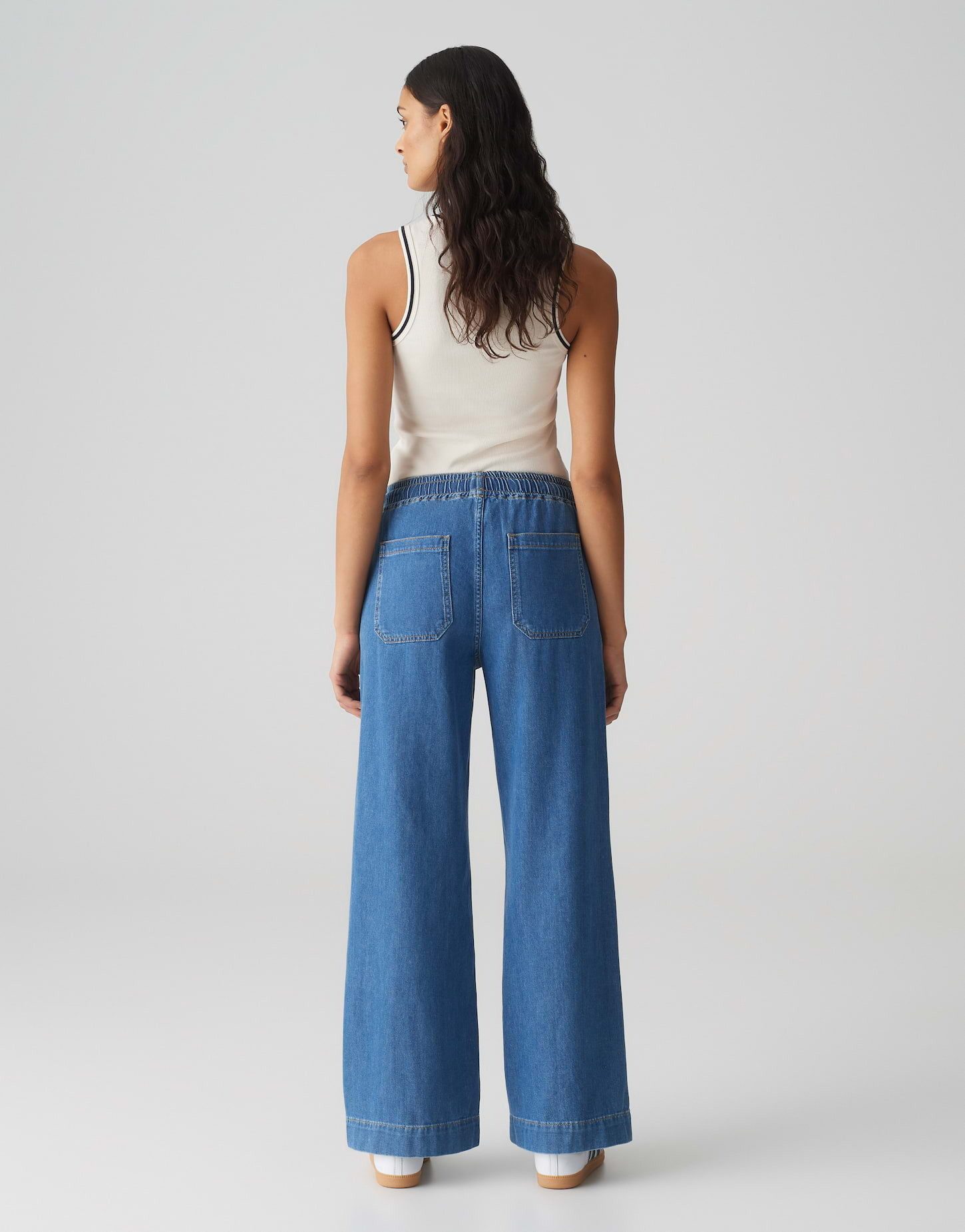 OPUS Weite Jeans MIVA PALAZZO FRENCH Wide aus weichem Lyocell Mix