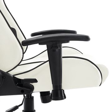 möbelando Gaming-Stuhl 3006523 (LxBxH: 61x67x133 cm), in Weiß und Schwarz