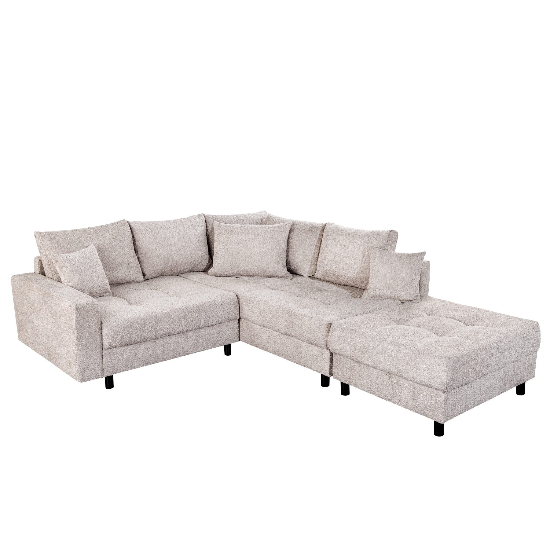 riess-ambiente Ecksofa KENT 220cm greige, Set günstig online kaufen